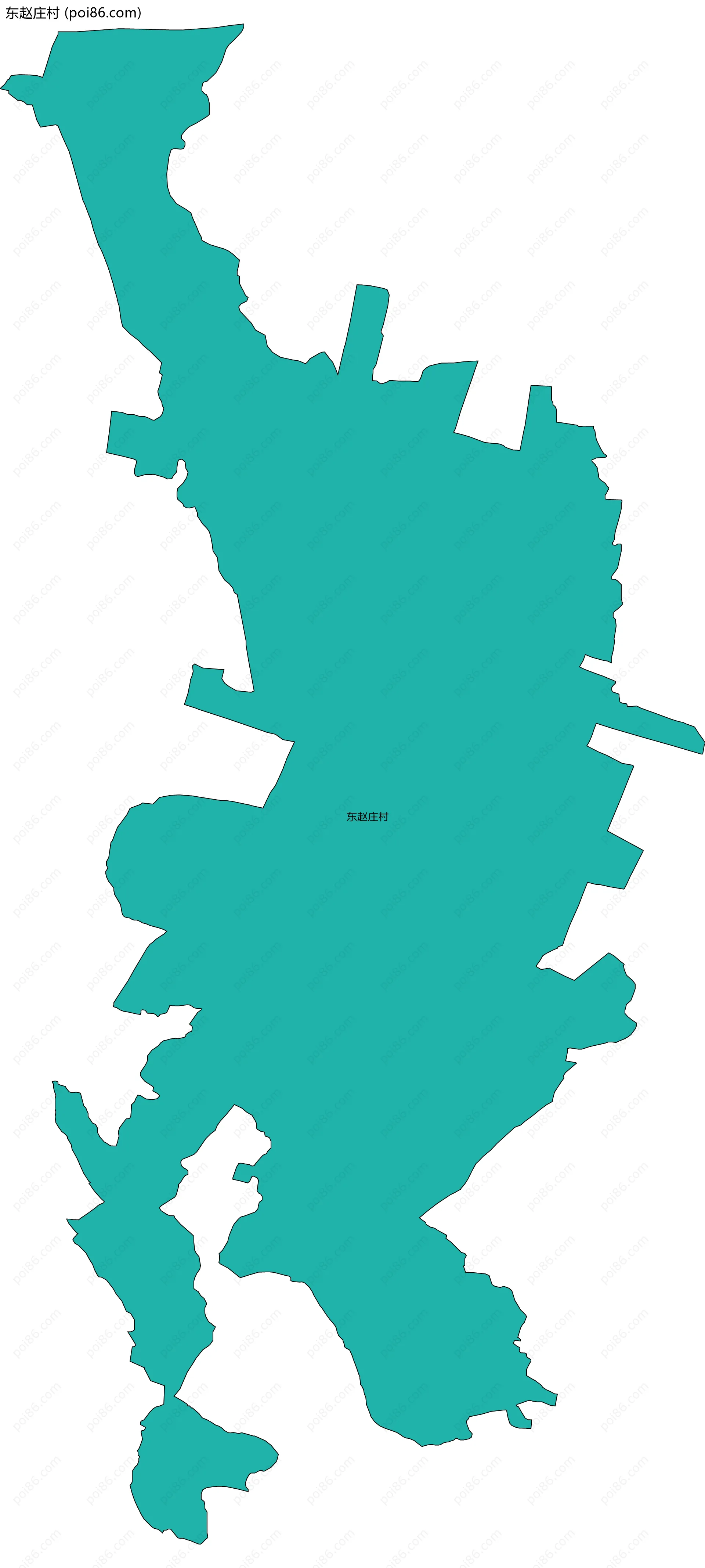 东赵庄村边界地图