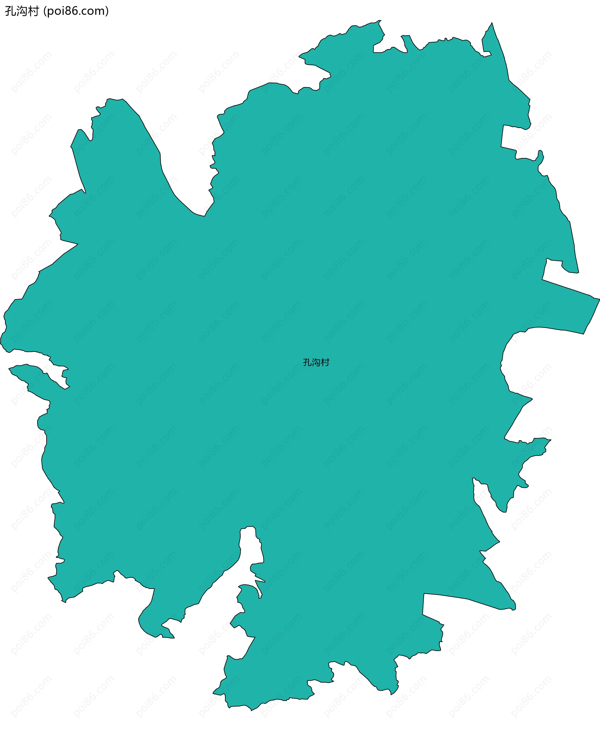 孔沟村边界地图