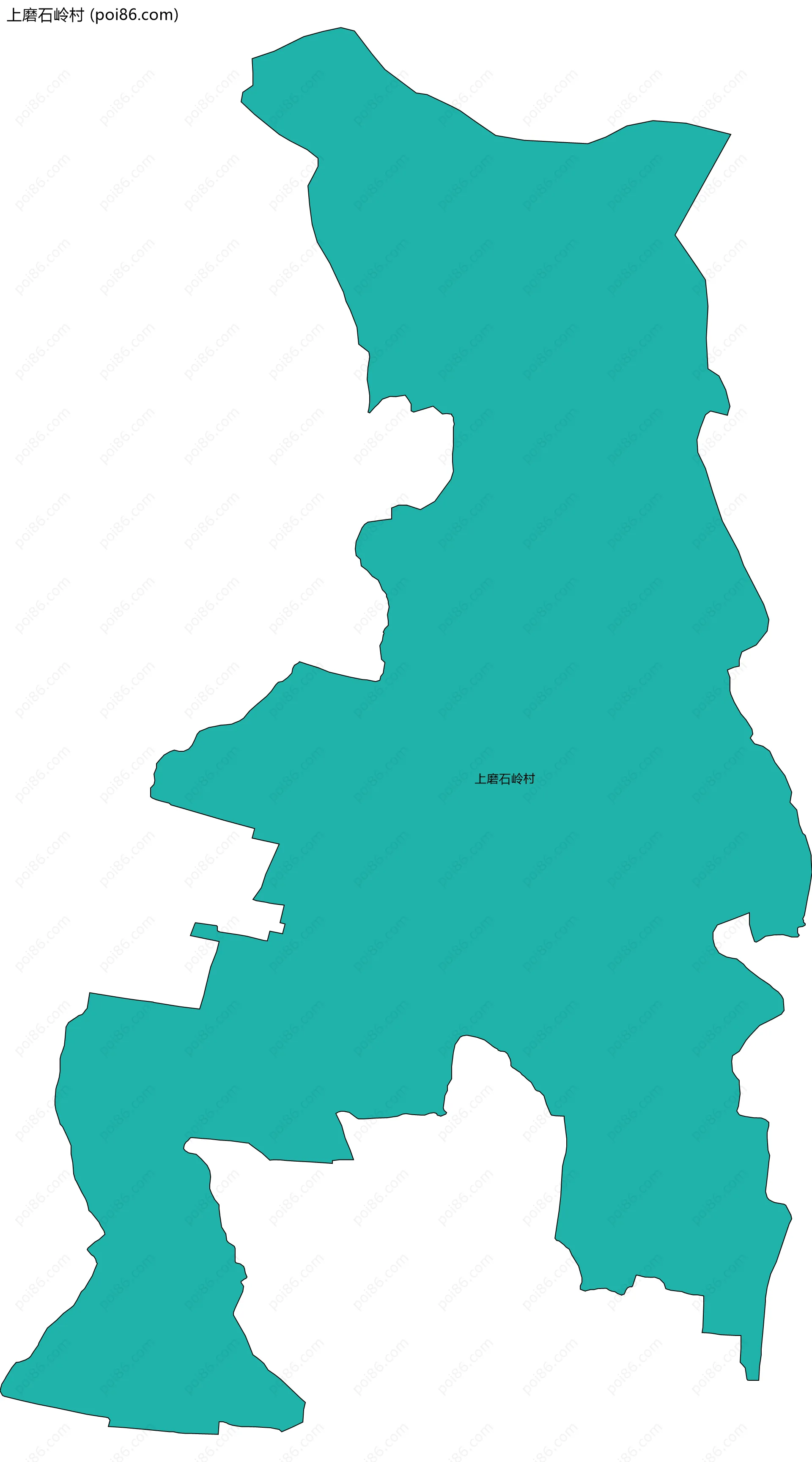 上磨石岭村边界地图