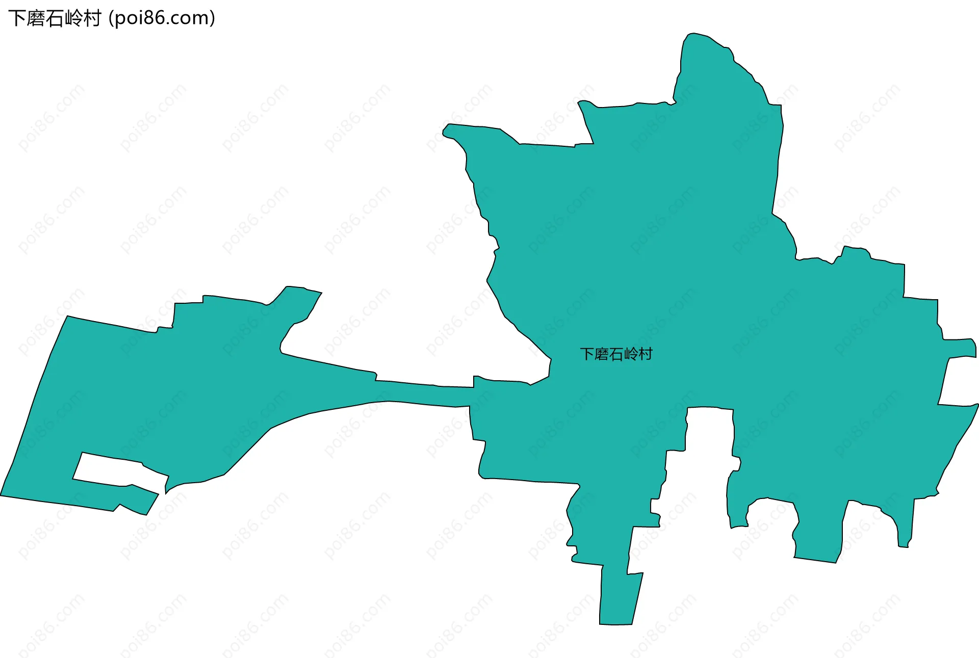 下磨石岭村边界地图