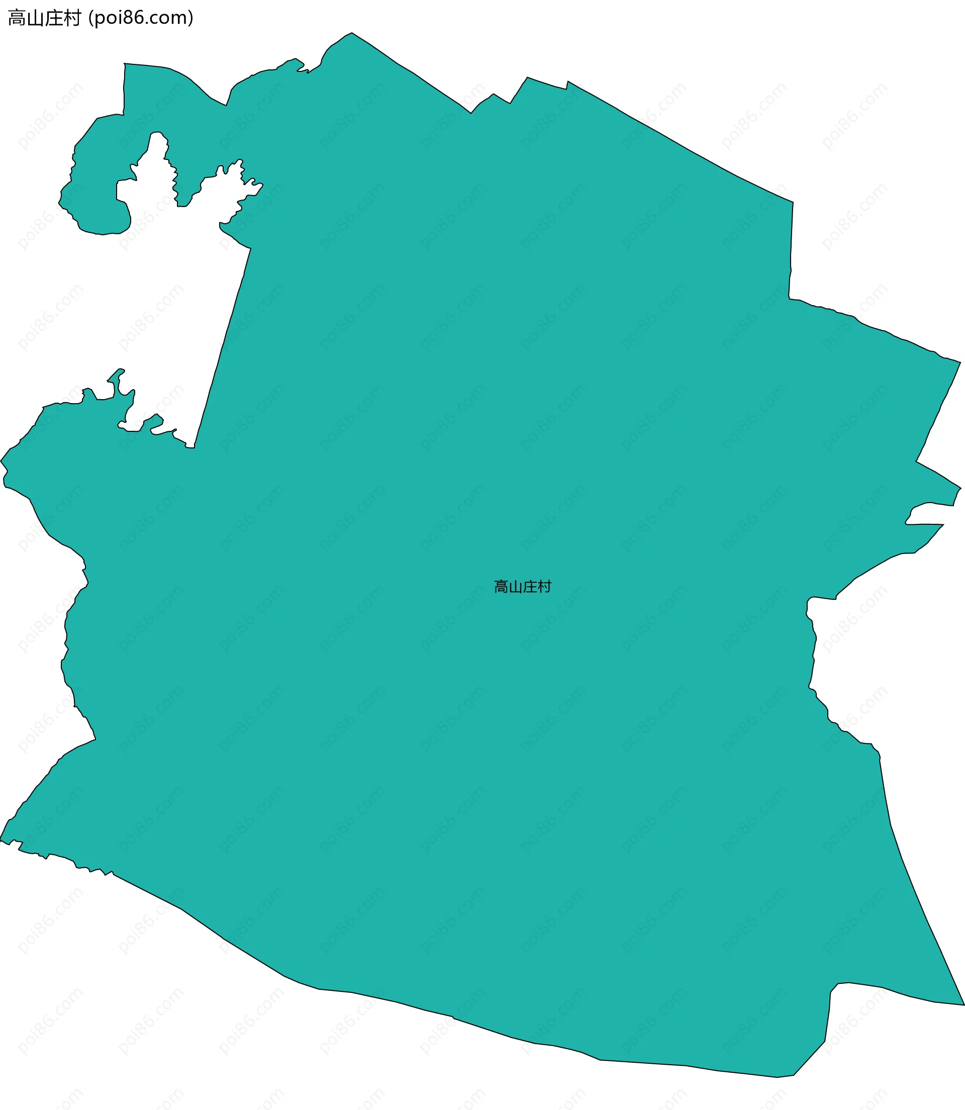 高山庄村边界地图