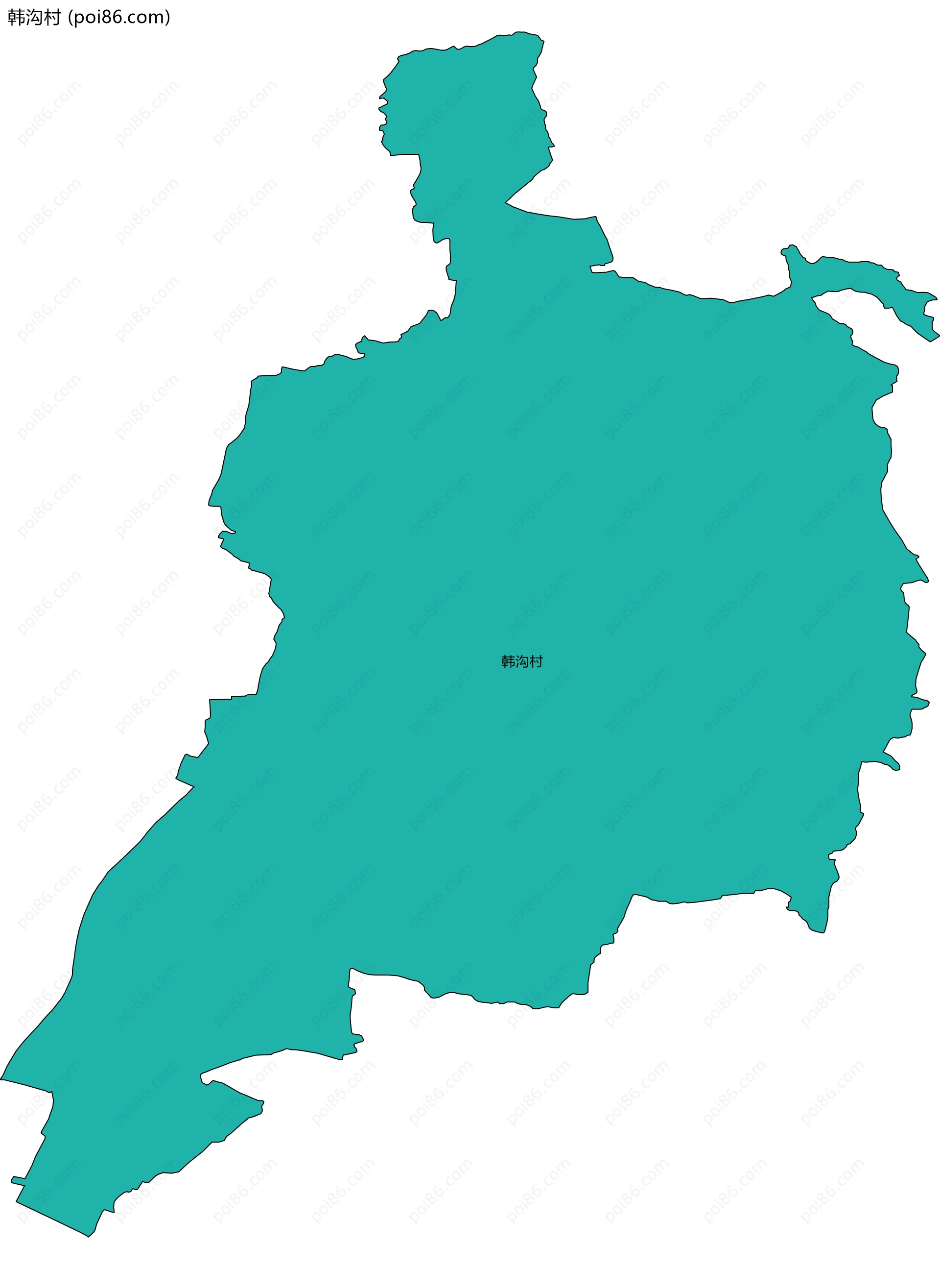 韩沟村边界地图