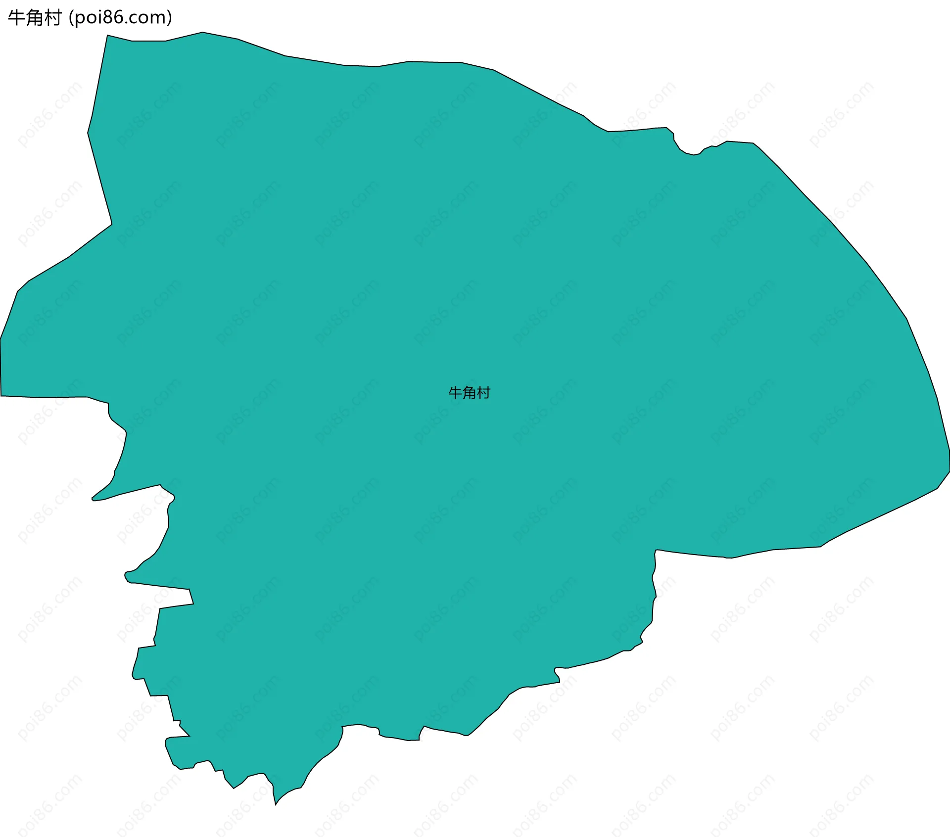 牛角村边界地图