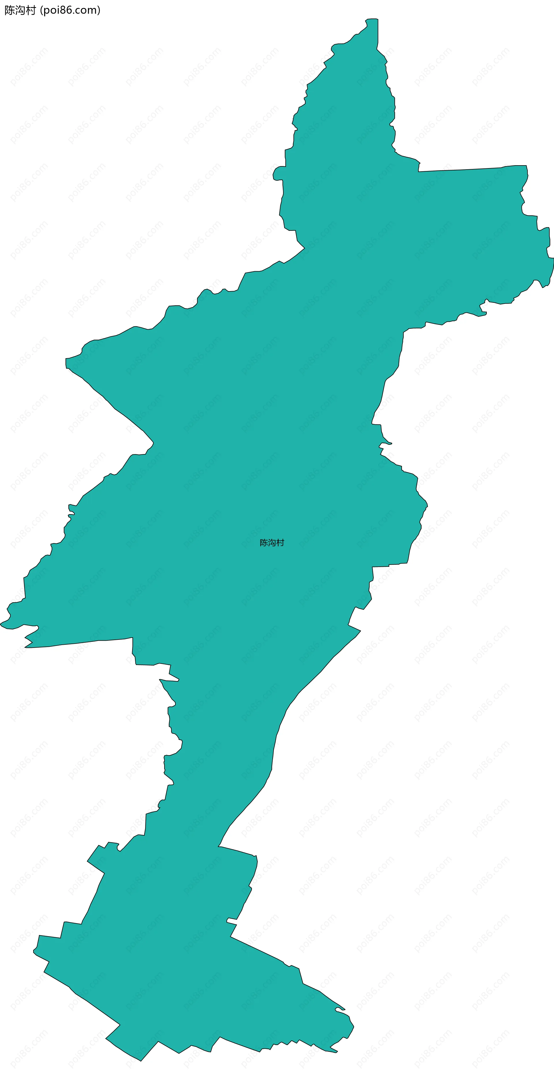 陈沟村边界地图