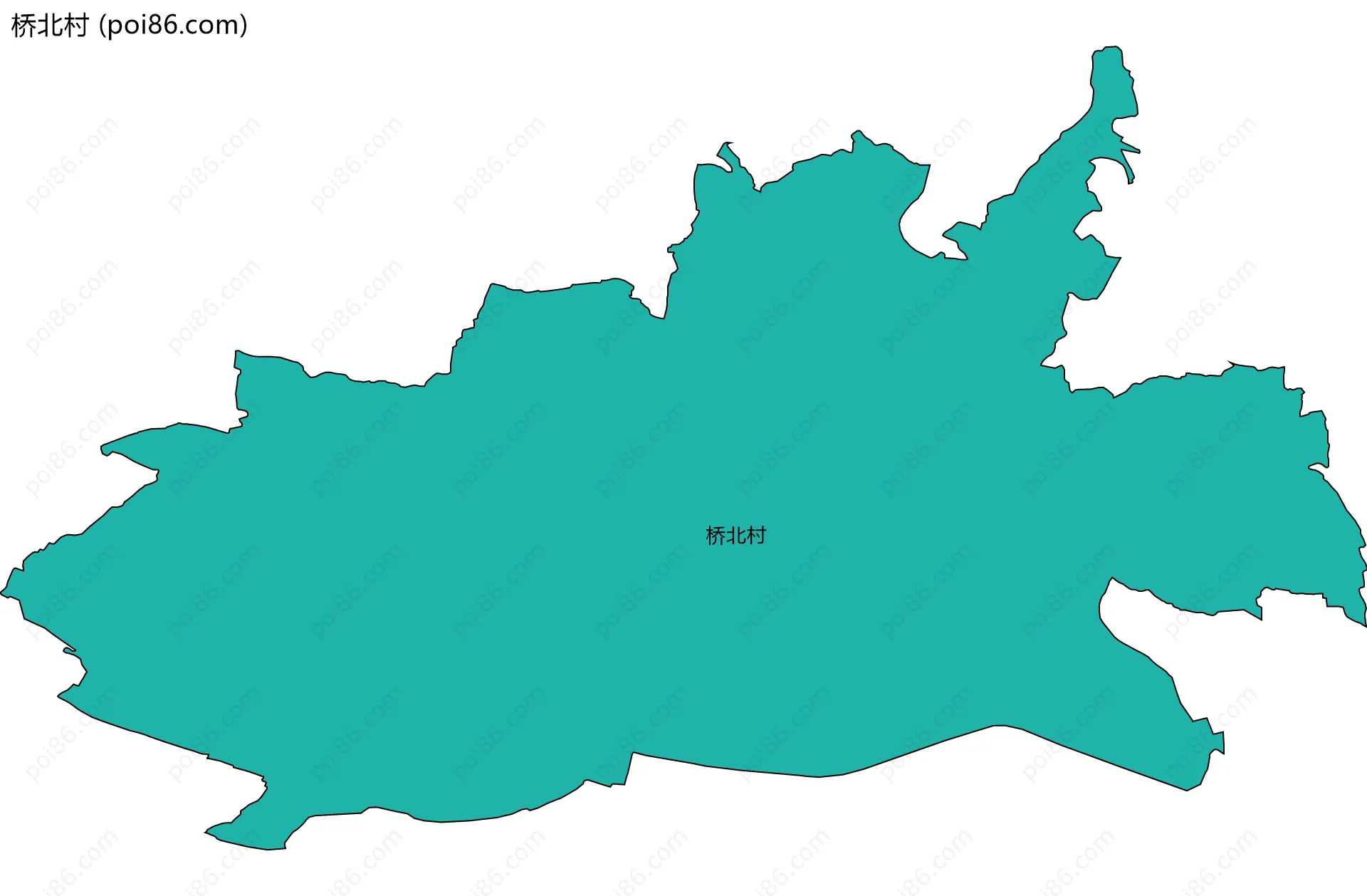 桥北村边界地图