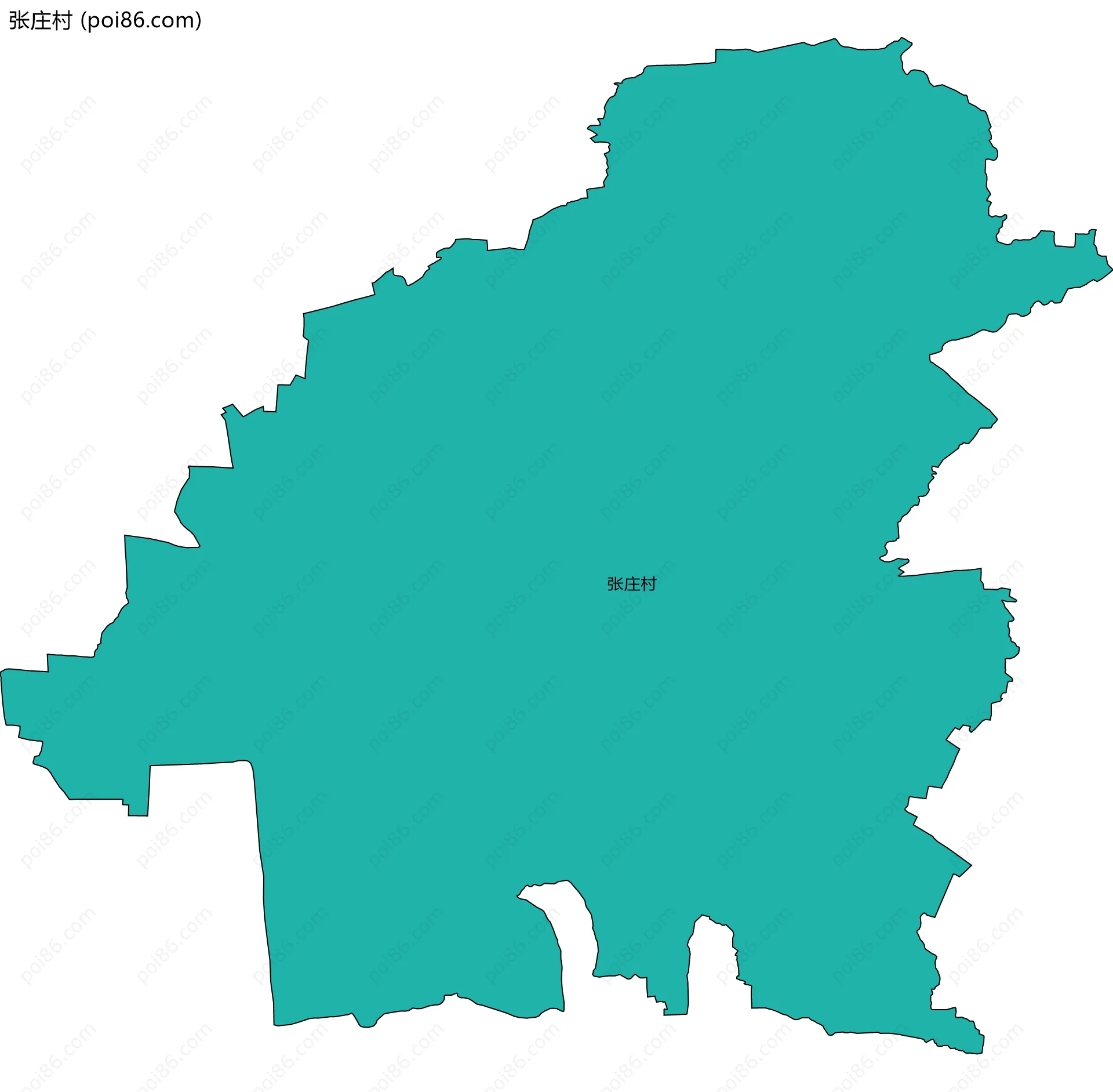 张庄村边界地图