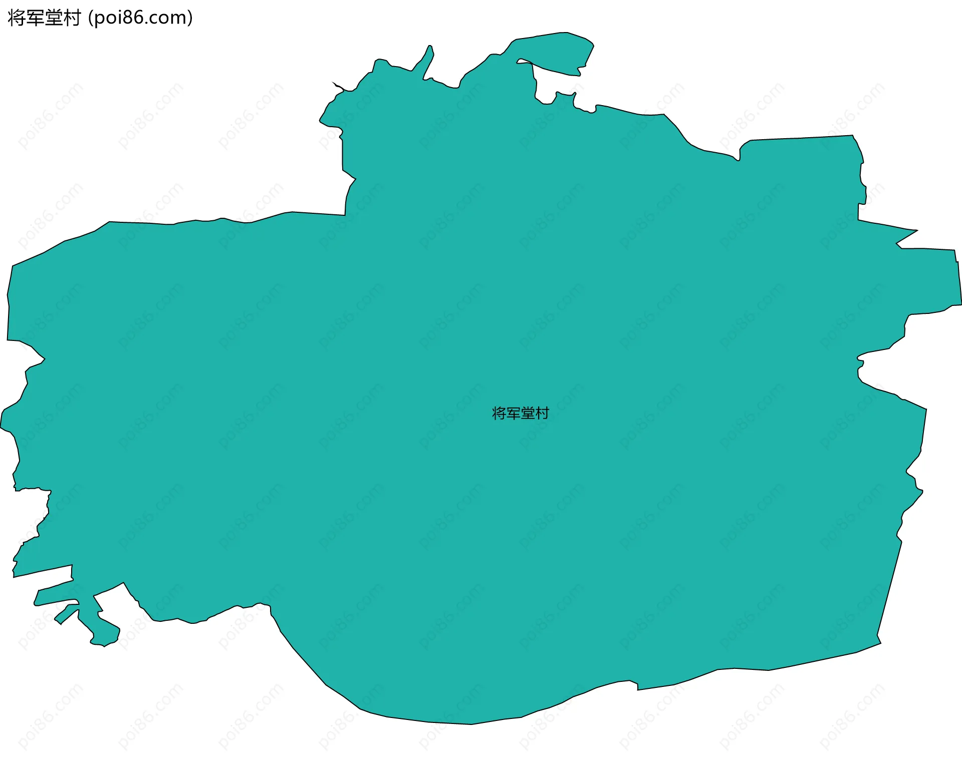 将军堂村边界地图