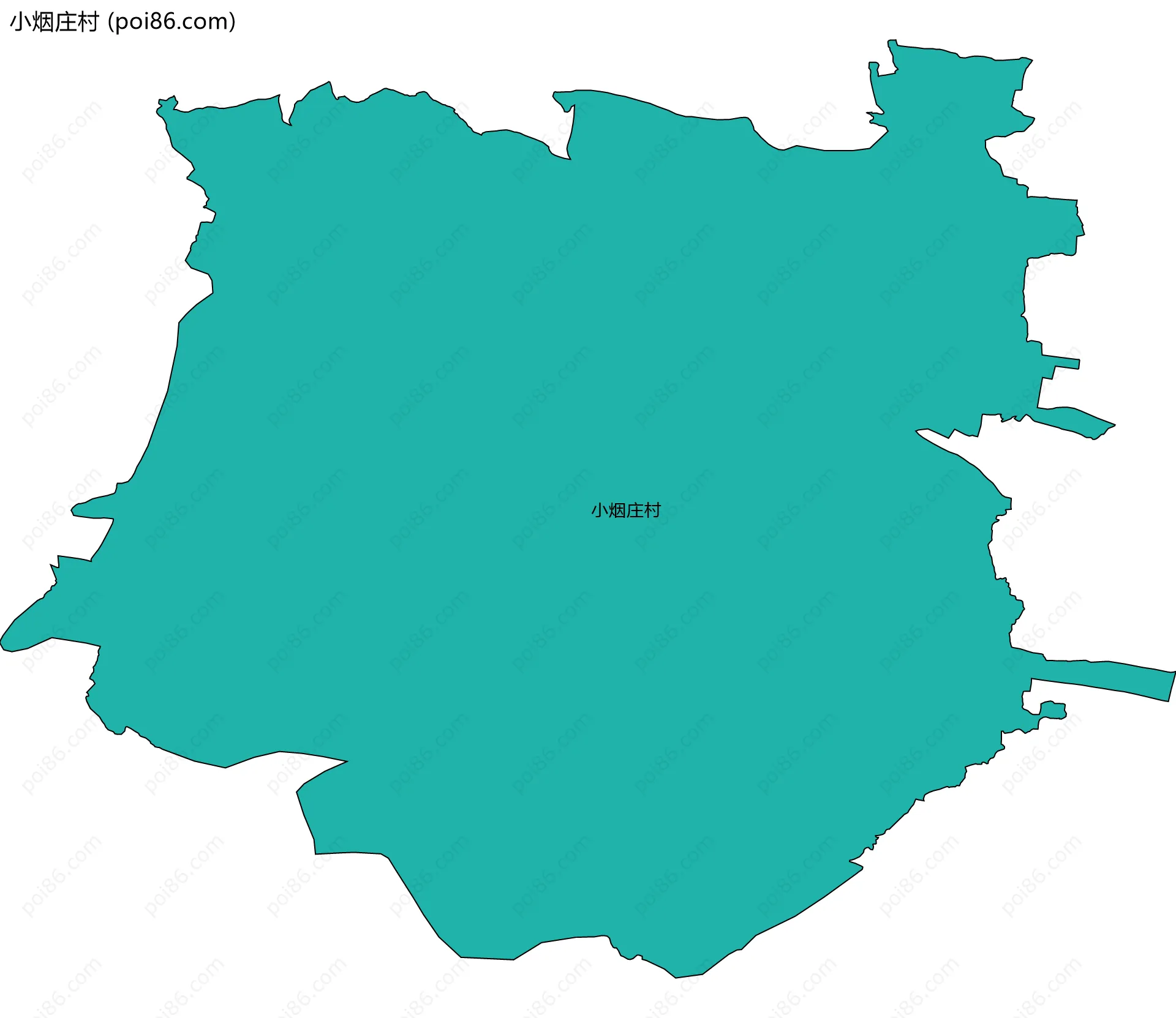小烟庄村边界地图