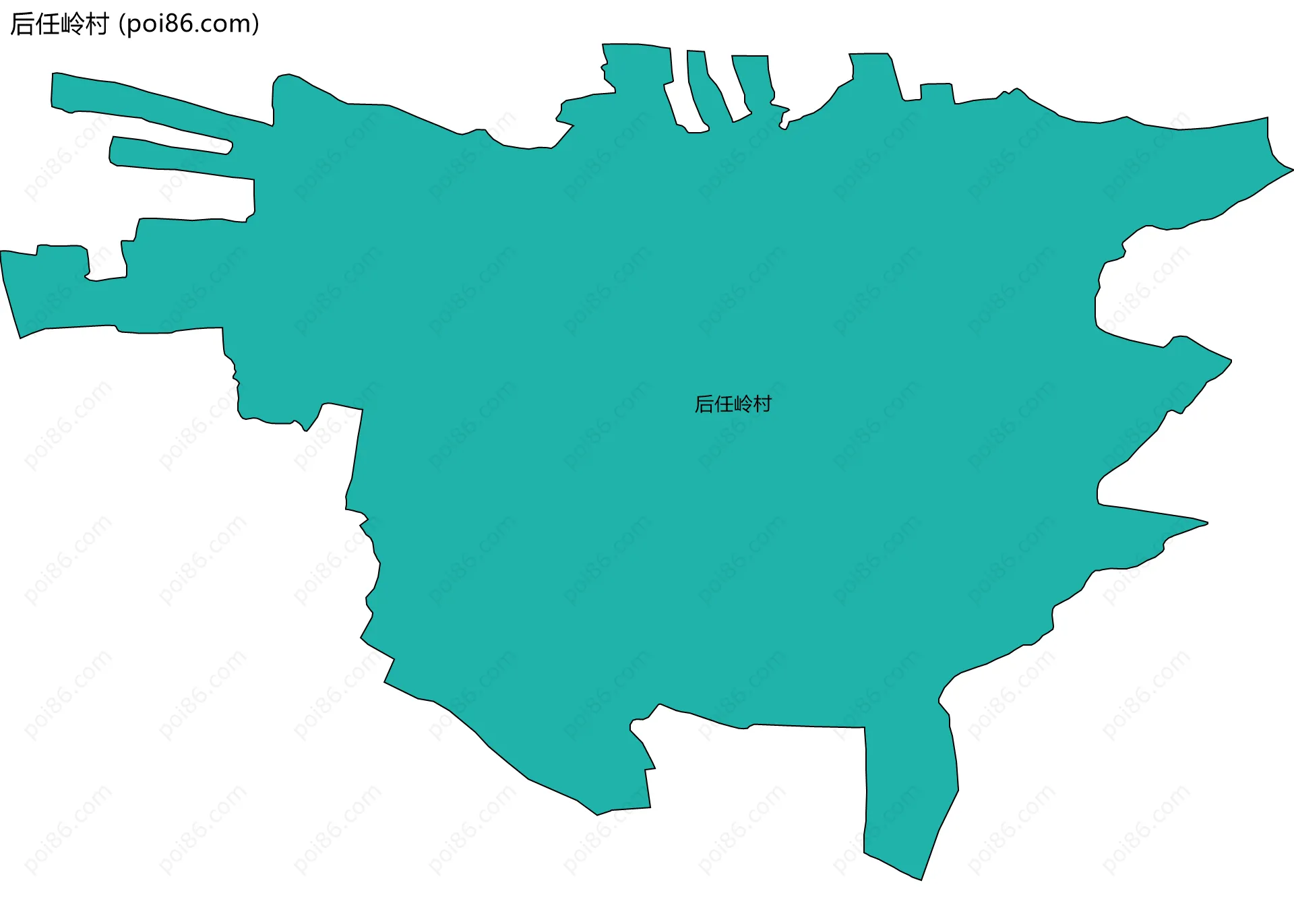 后任岭村边界地图