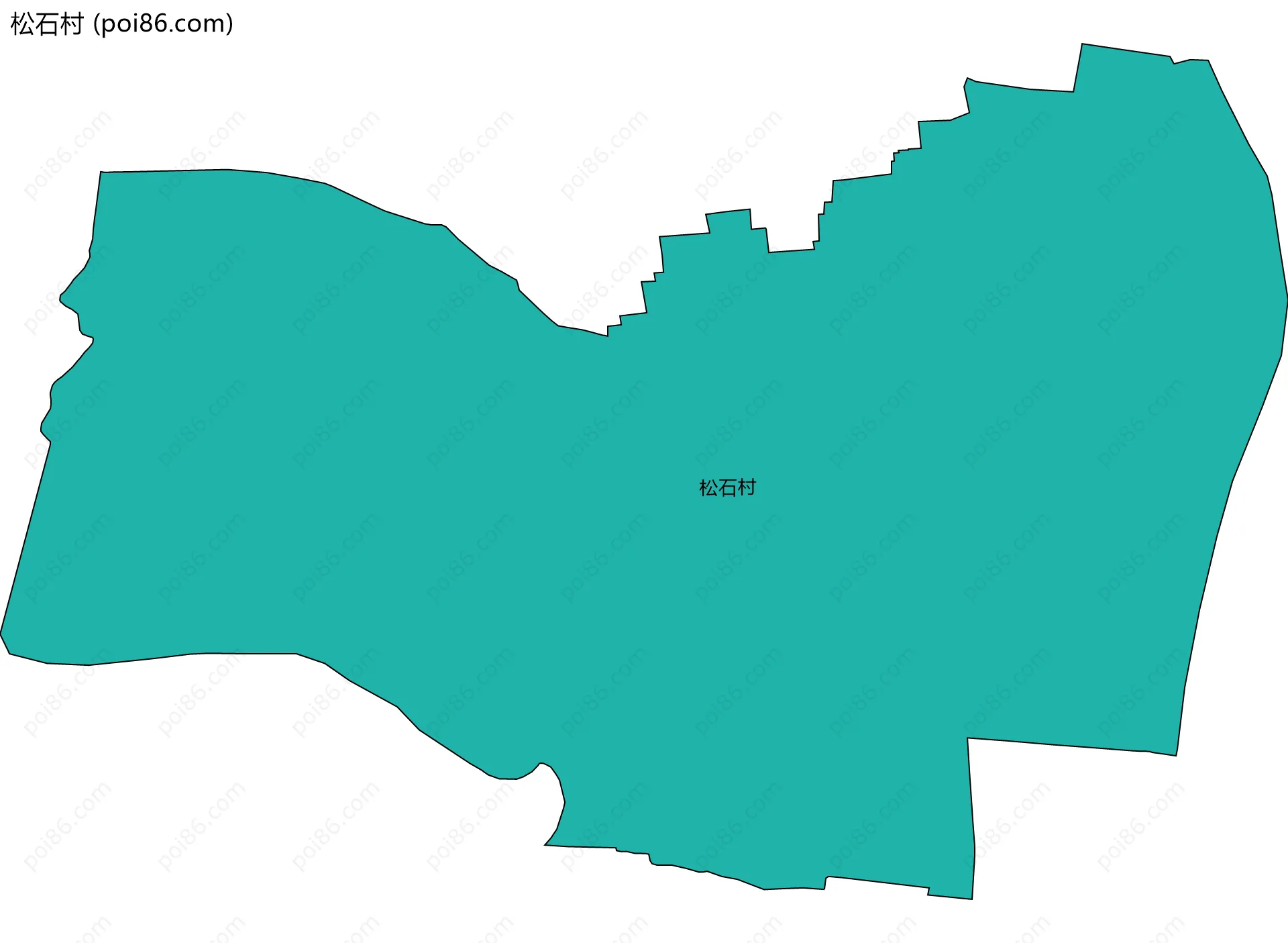 松石村边界地图