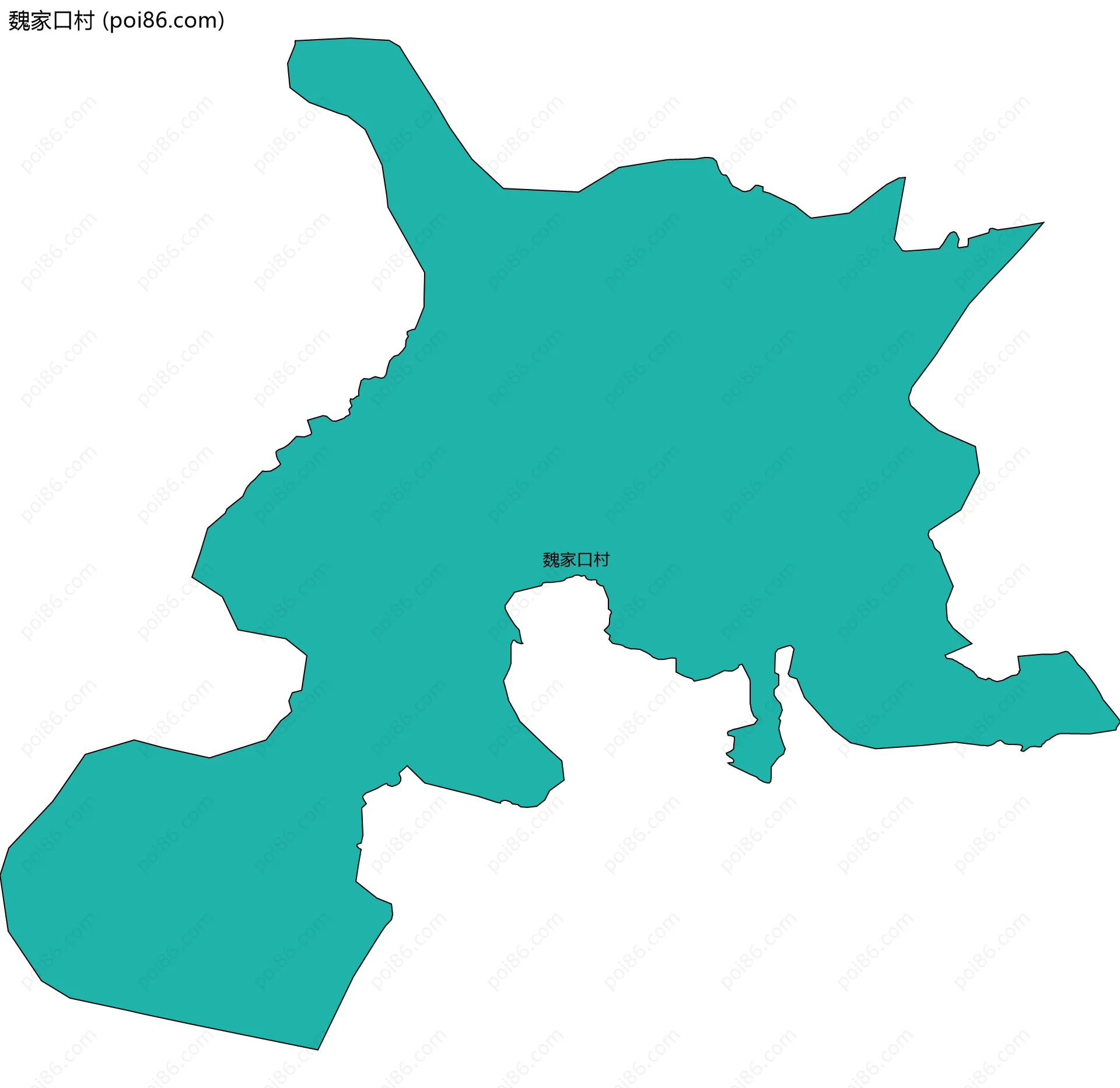 魏家口村边界地图