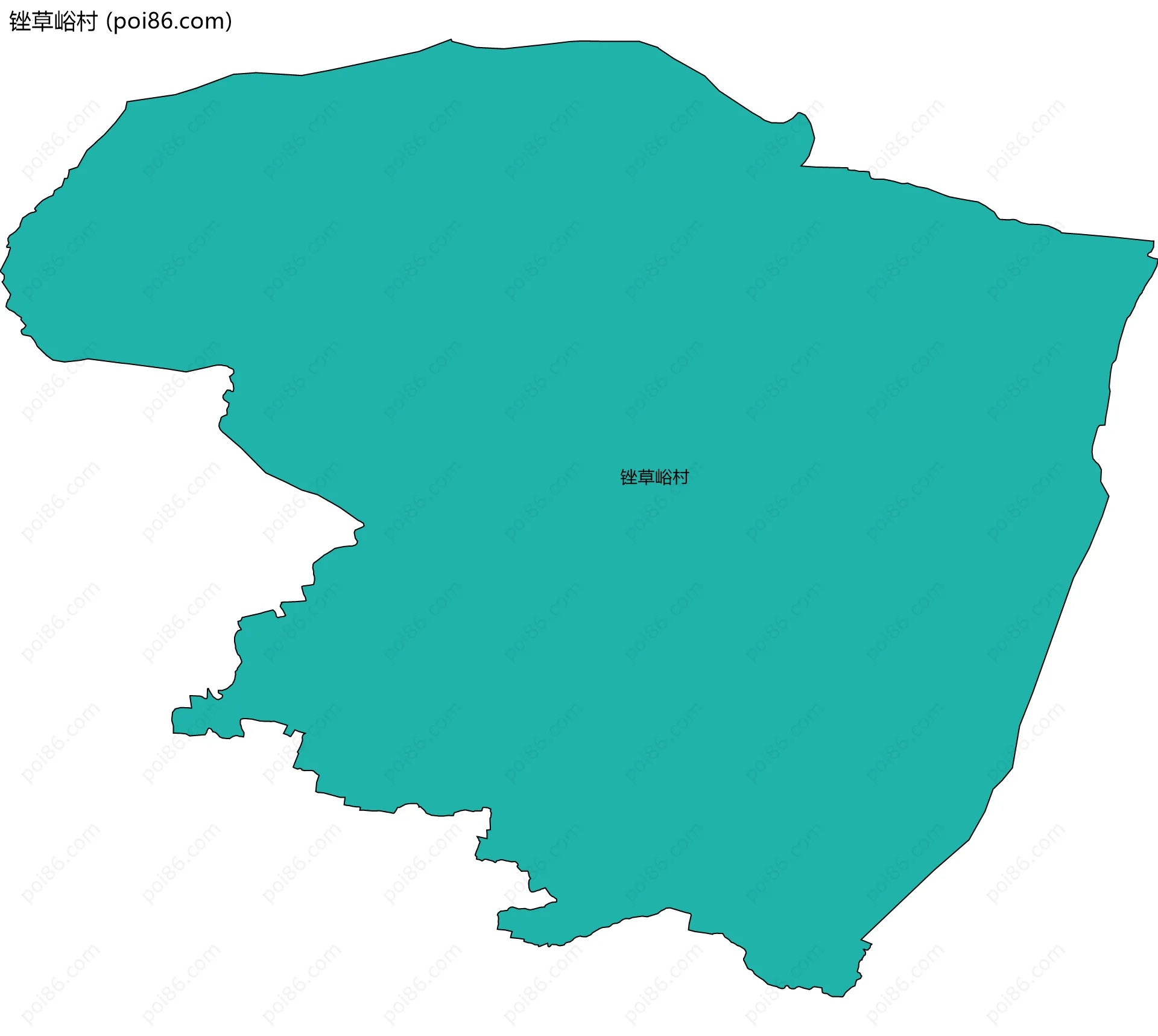 锉草峪村边界地图