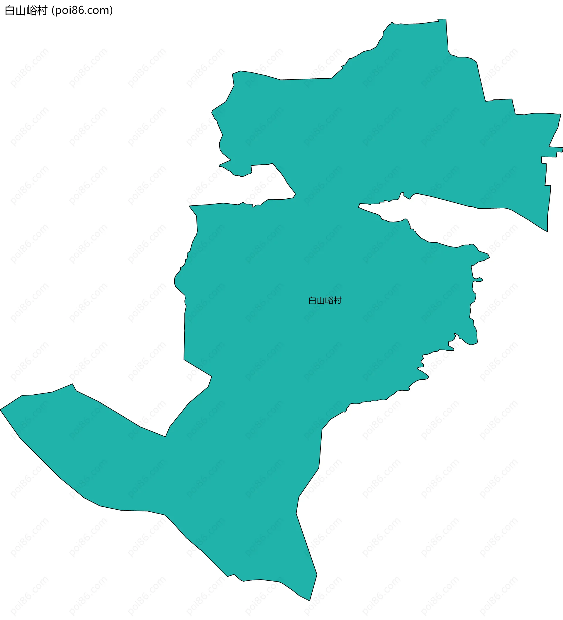 白山峪村边界地图