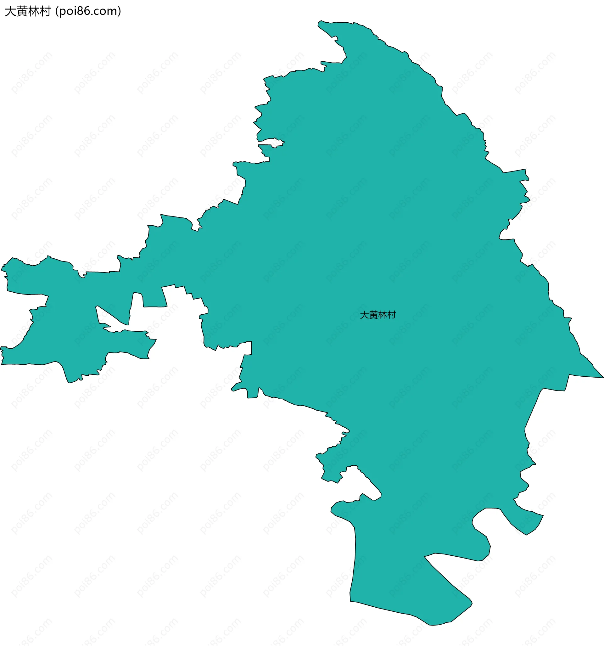 大黄林村边界地图