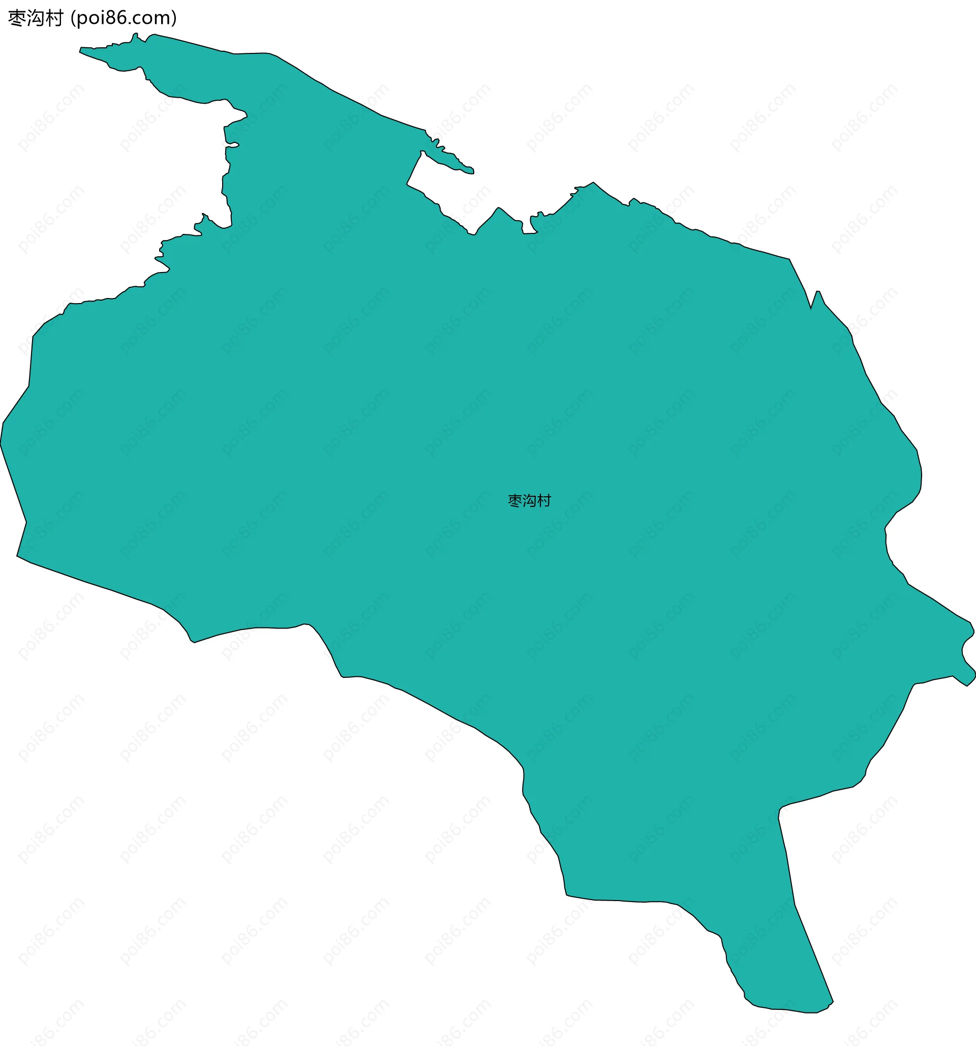 枣沟村边界地图