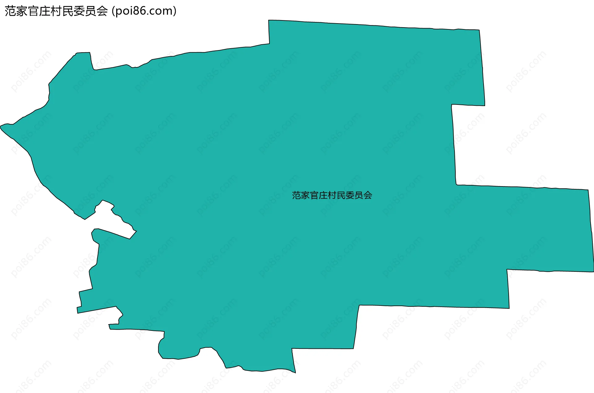 范家官庄村民委员会边界地图