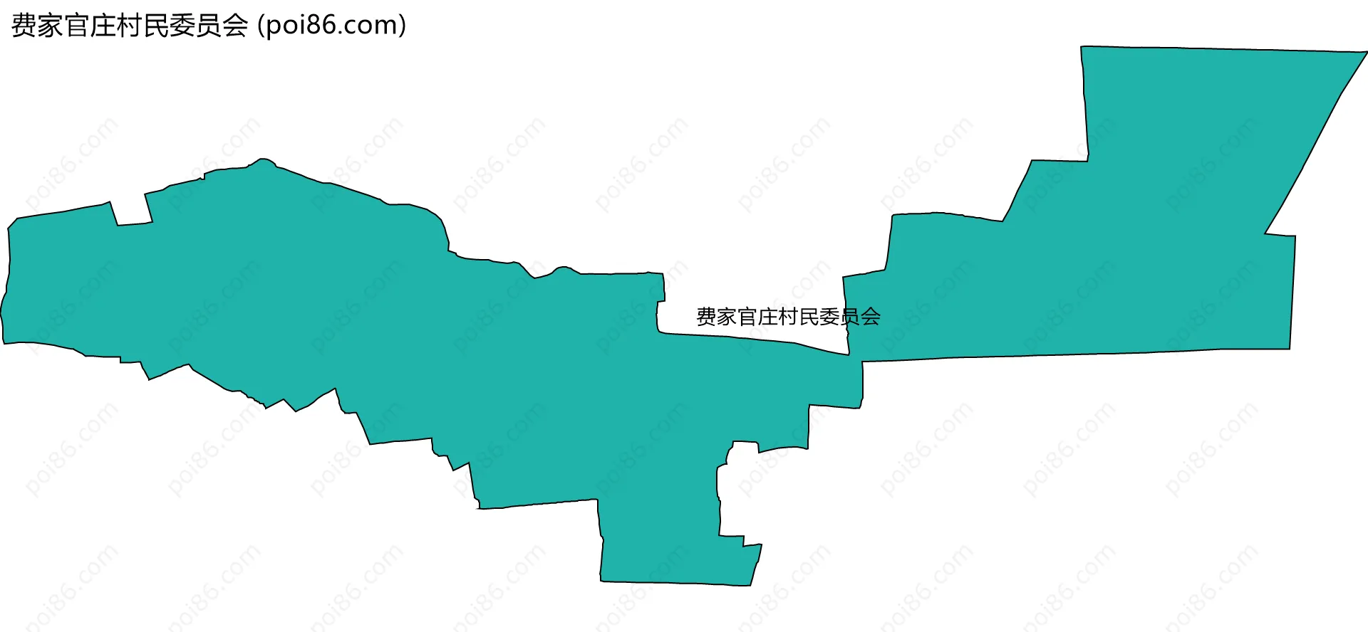 费家官庄村民委员会边界地图