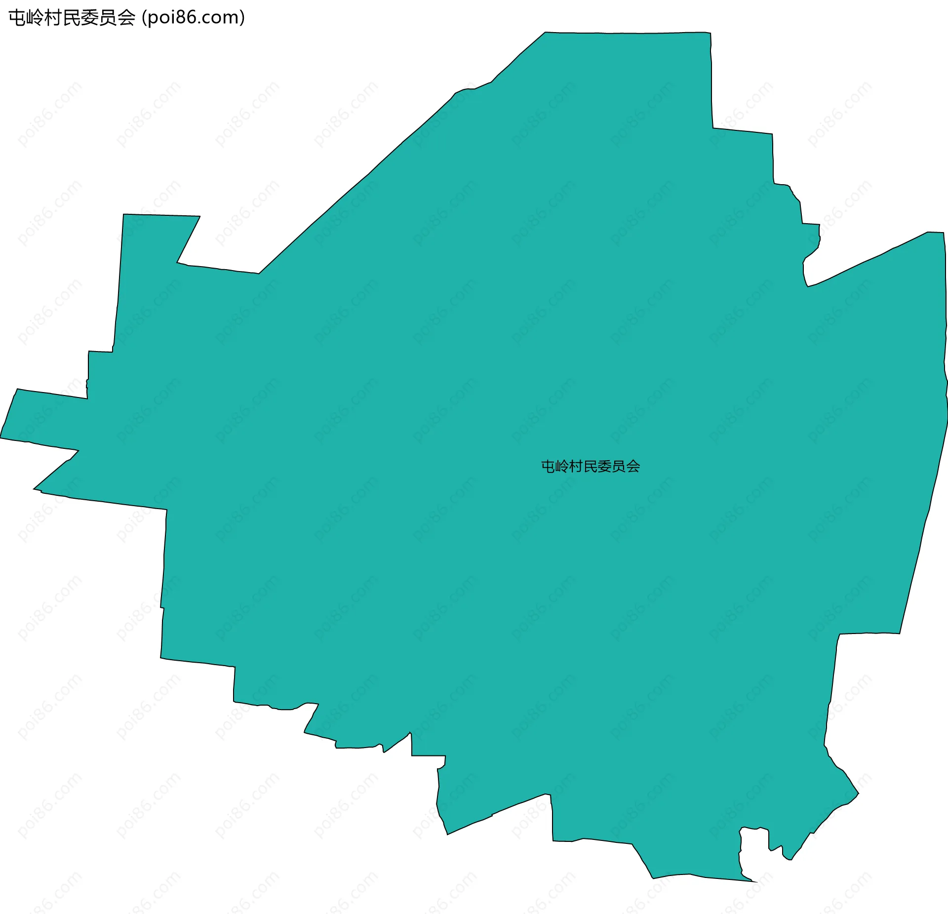 屯岭村民委员会边界地图