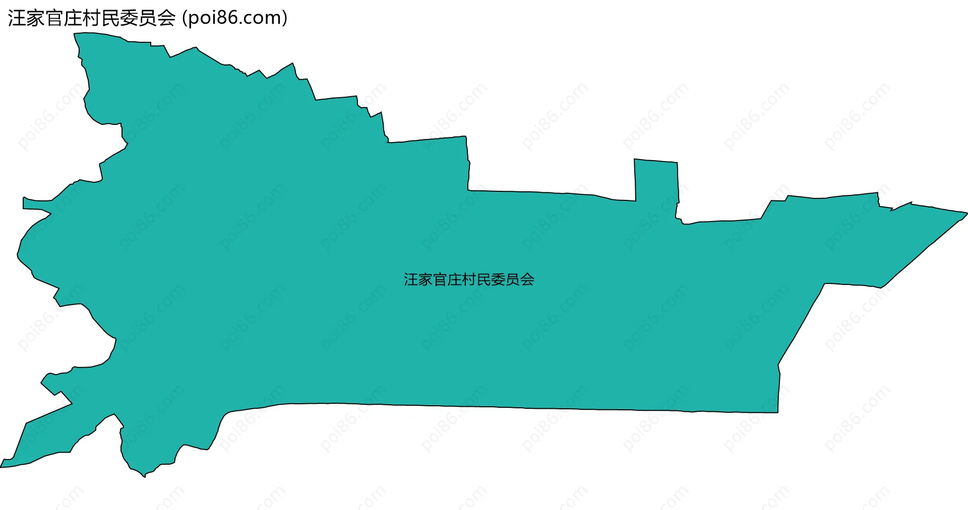 汪家官庄村民委员会边界地图