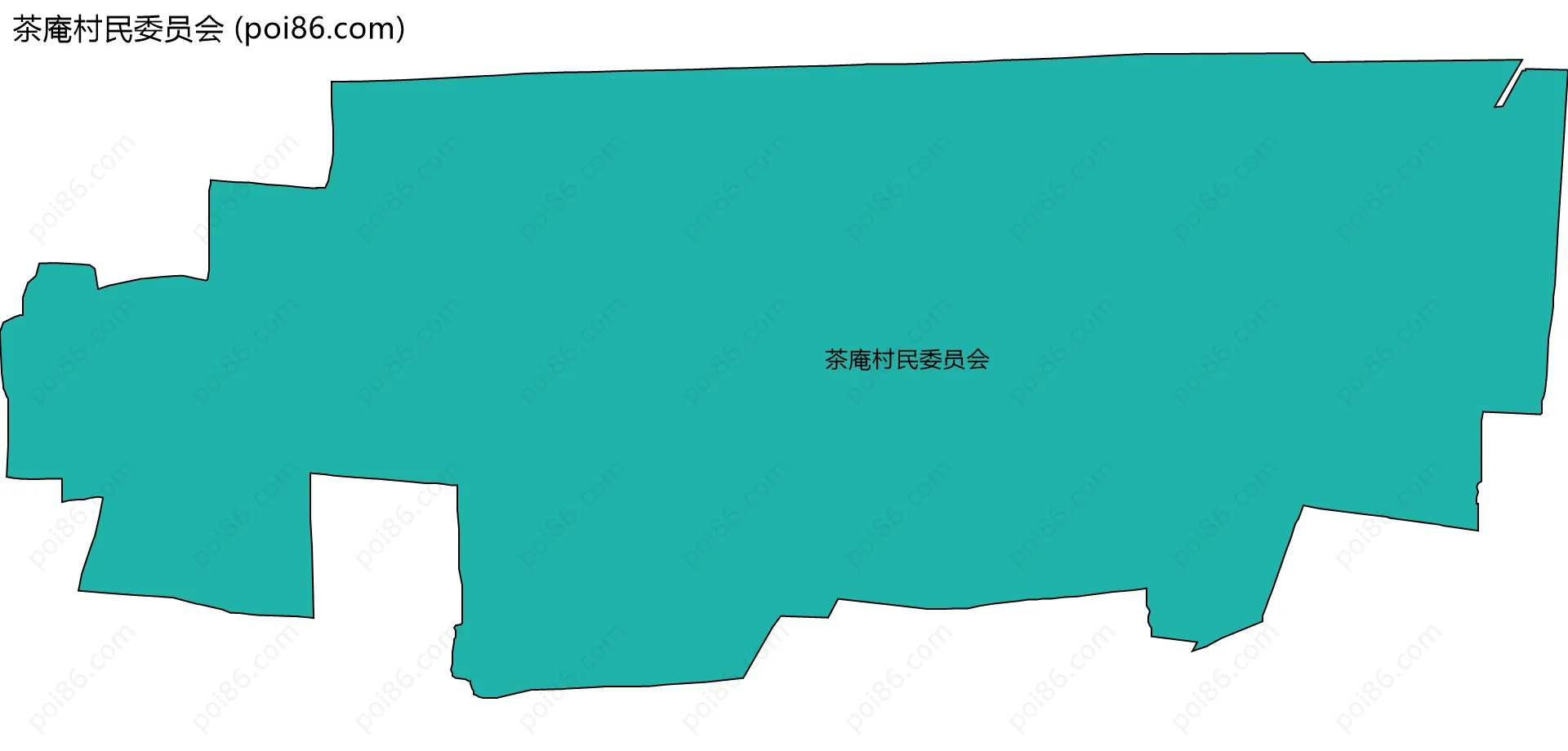 茶庵村民委员会边界地图