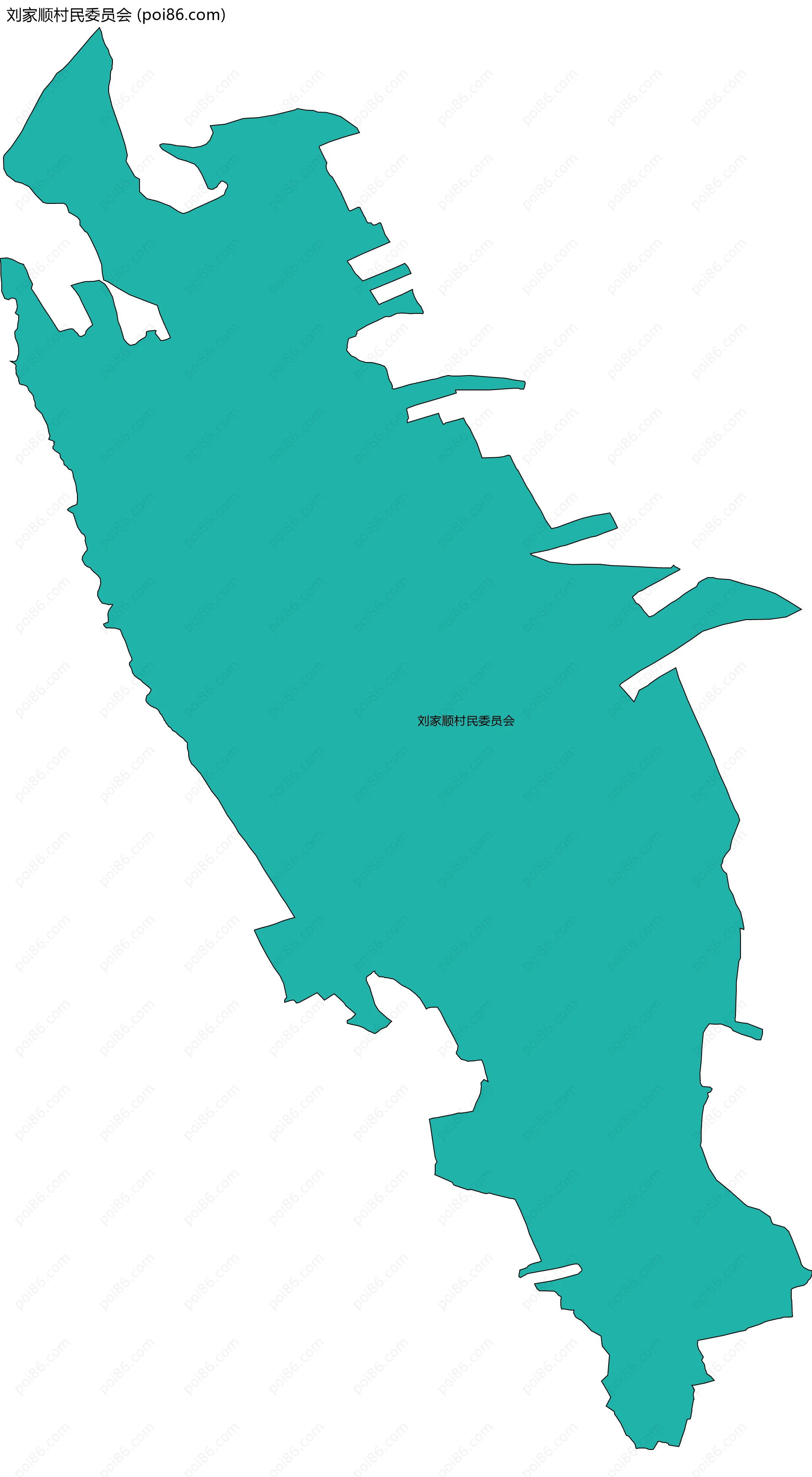 刘家顺村民委员会边界地图