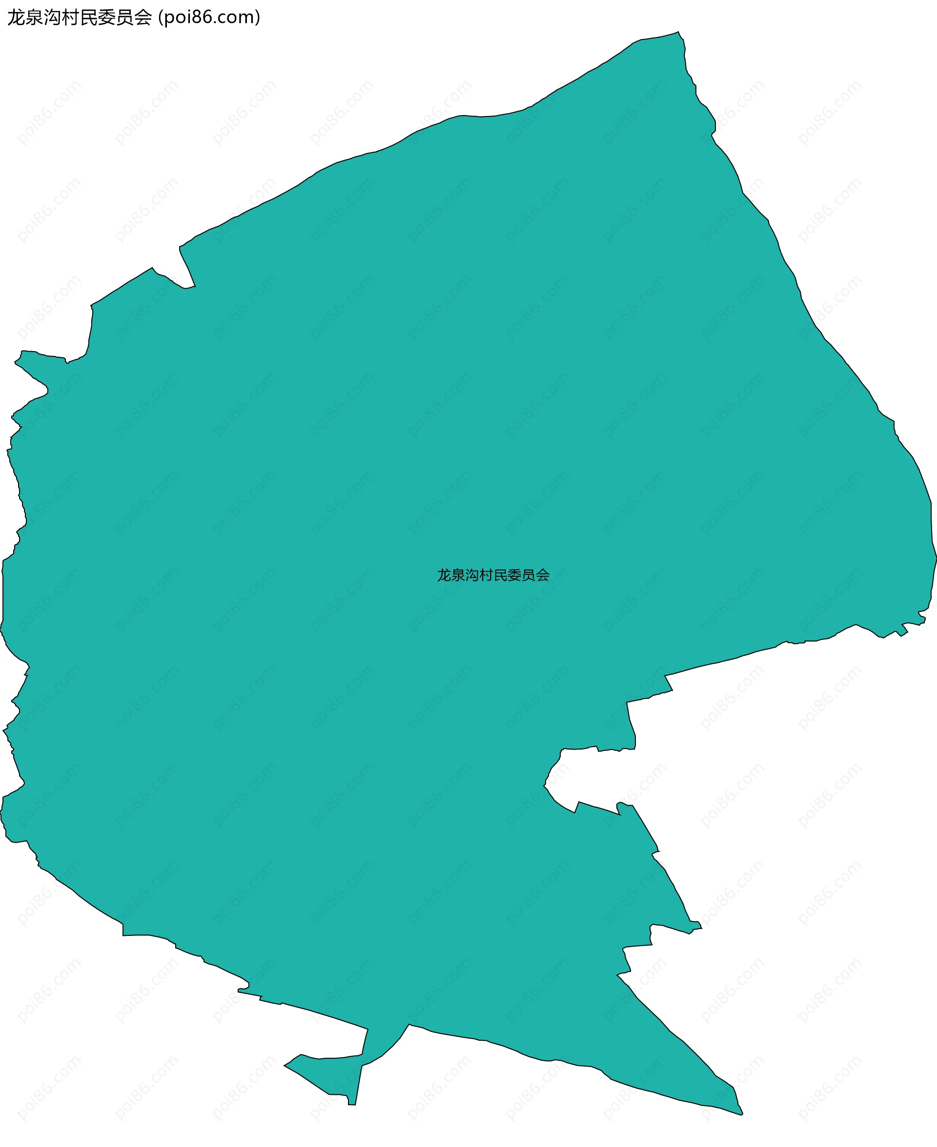 龙泉沟村民委员会边界地图