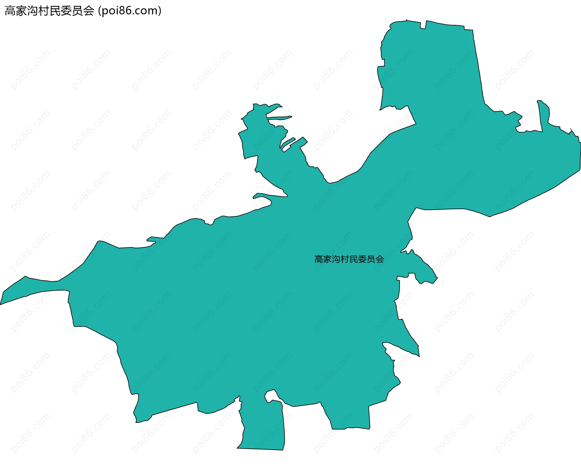 高家沟村民委员会边界地图