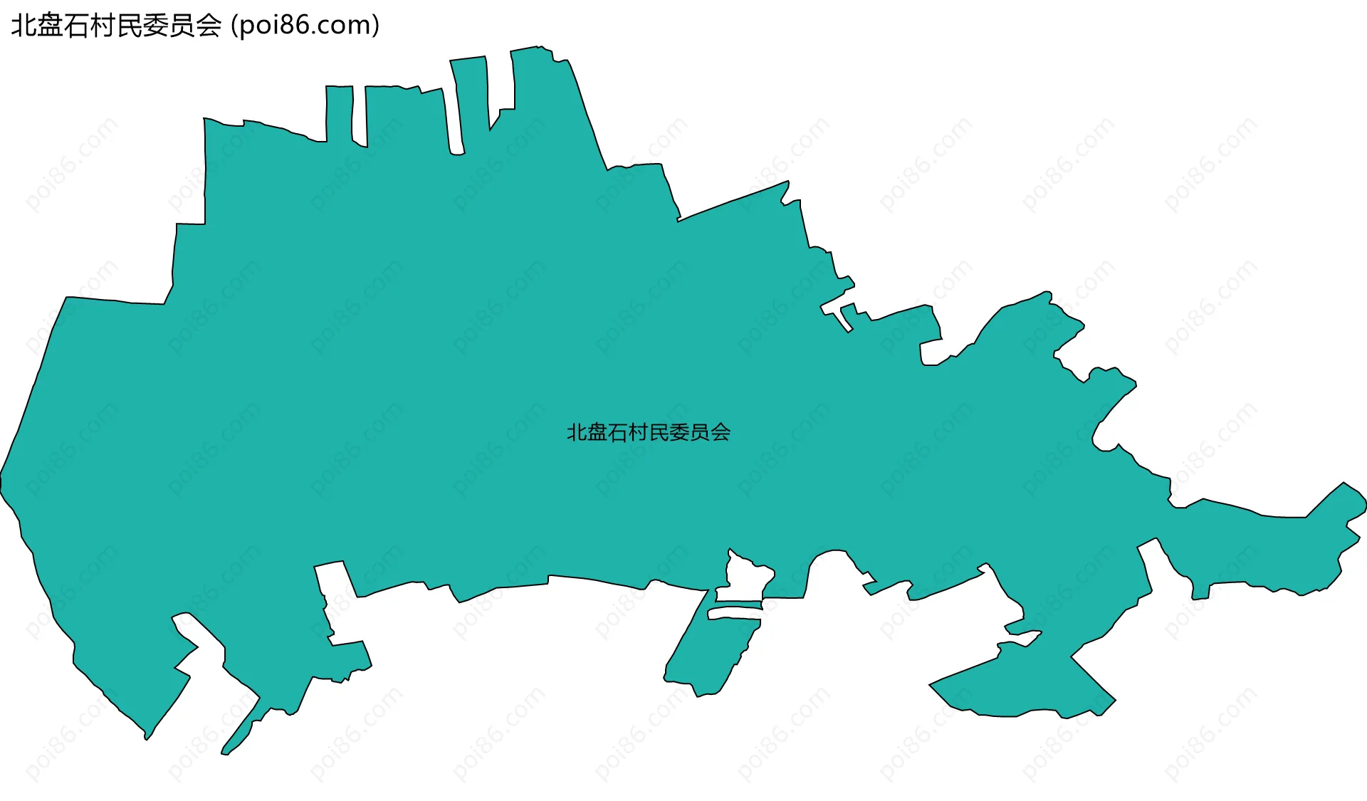 北盘石村民委员会边界地图