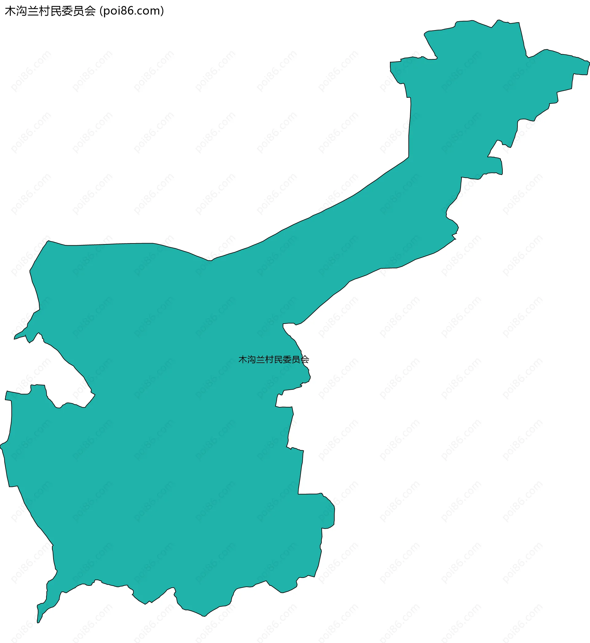 木沟兰村民委员会边界地图