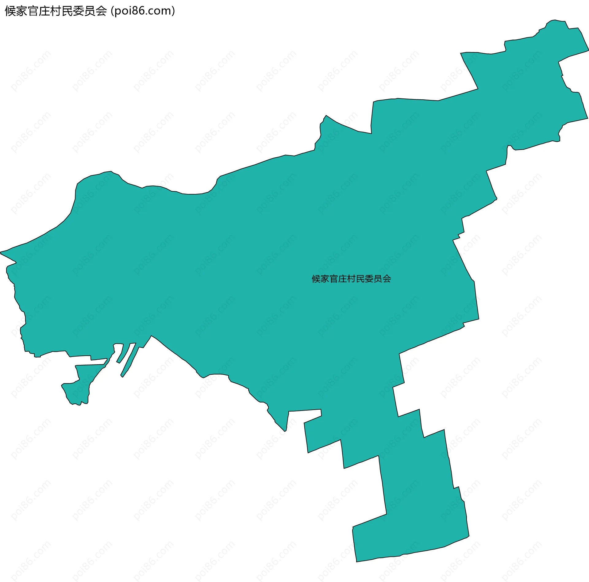 候家官庄村民委员会边界地图