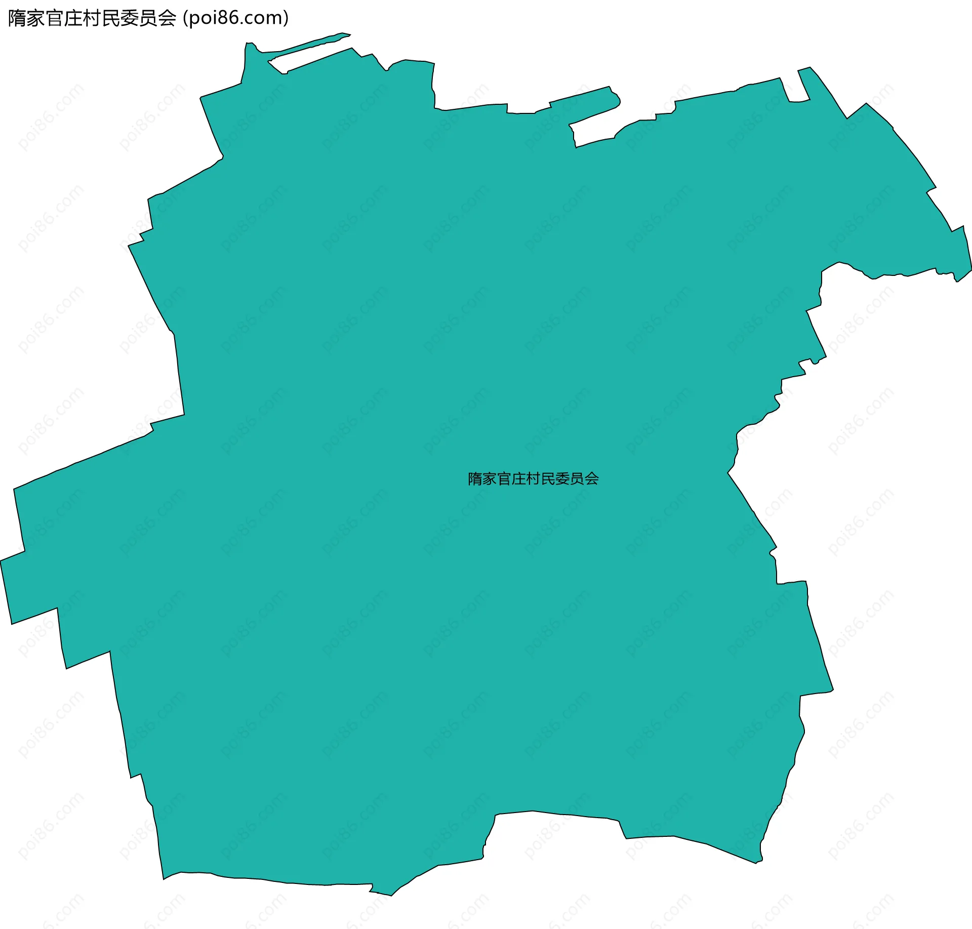 隋家官庄村民委员会边界地图