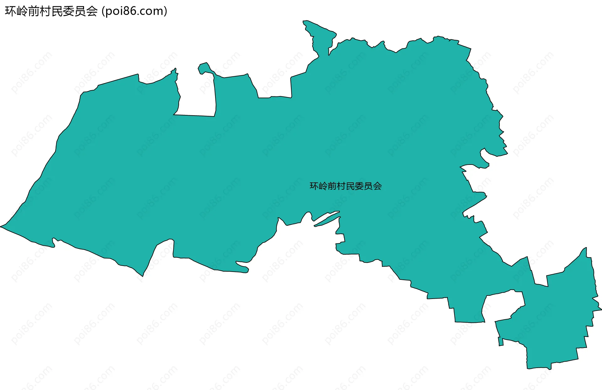 环岭前村民委员会边界地图