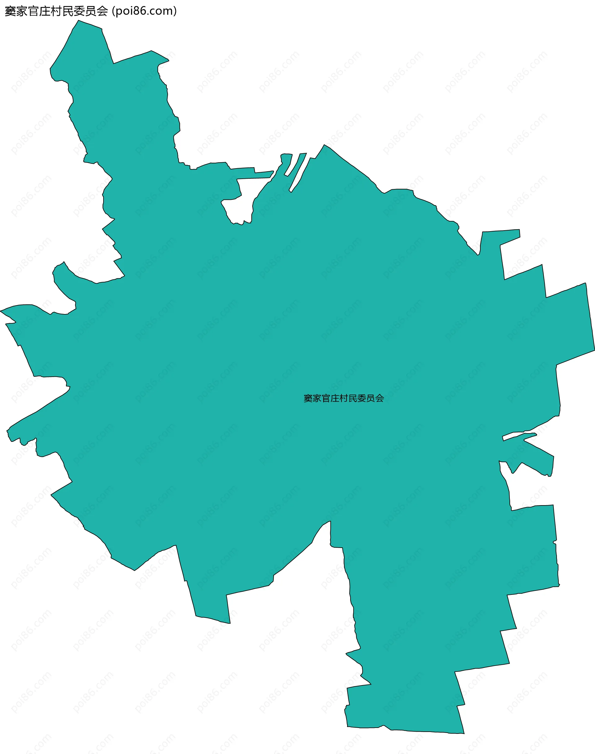 窦家官庄村民委员会边界地图