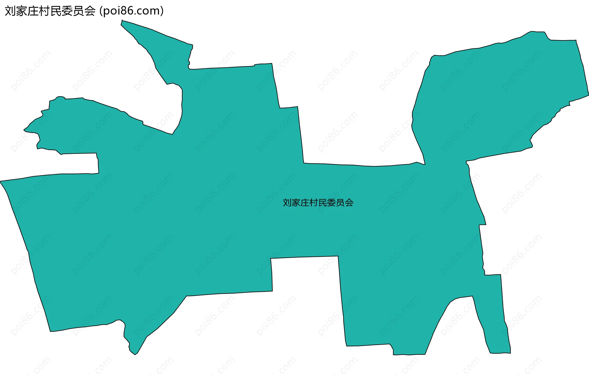 刘家庄村民委员会边界地图