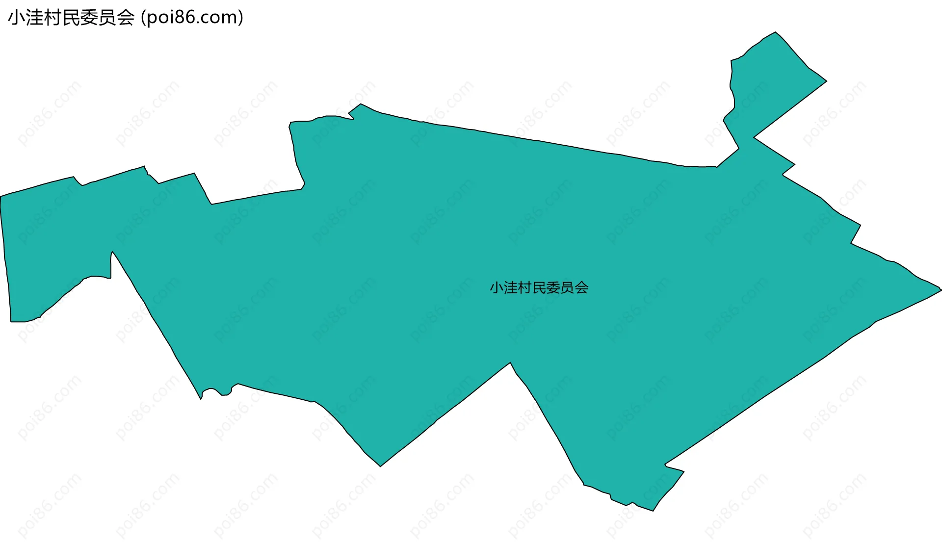 小洼村民委员会边界地图