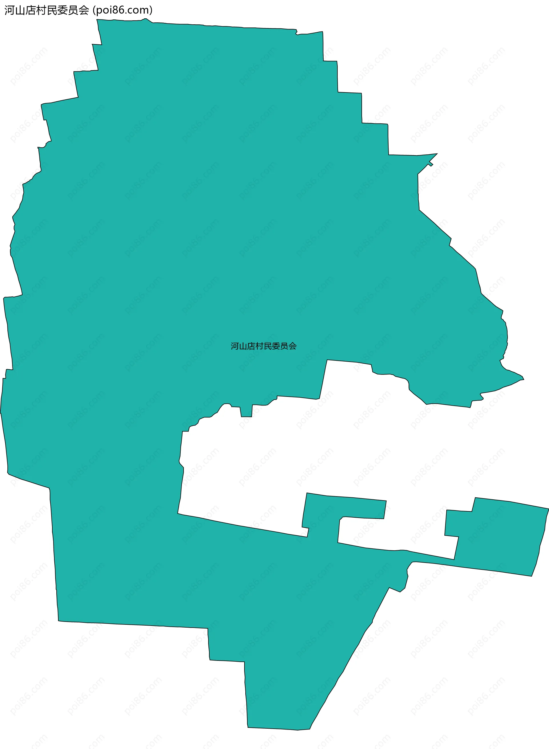 河山店村民委员会边界地图