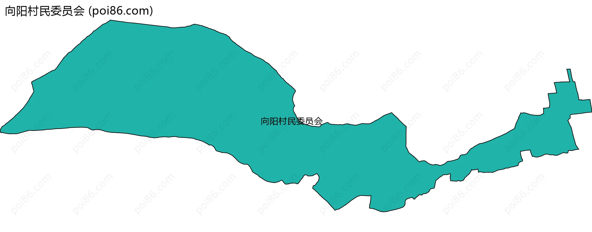 向阳村民委员会边界地图