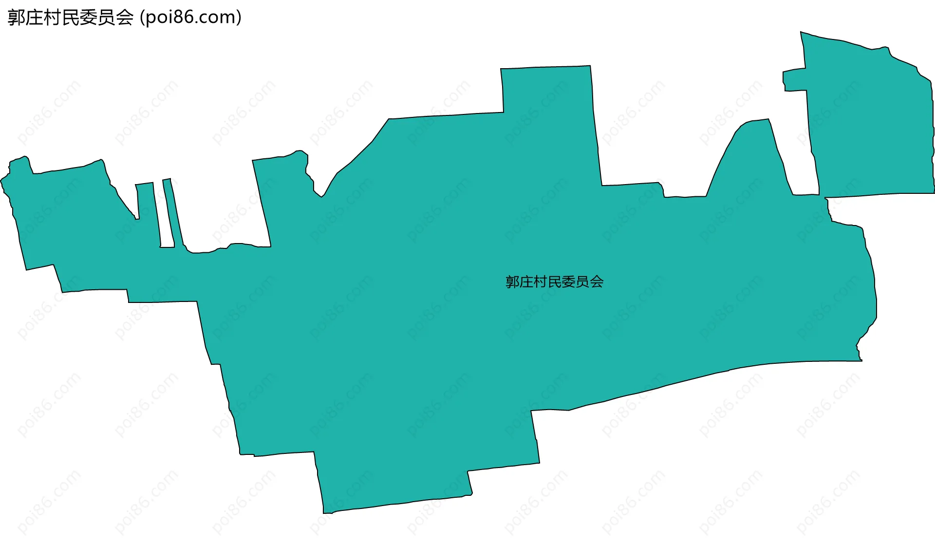 郭庄村民委员会边界地图
