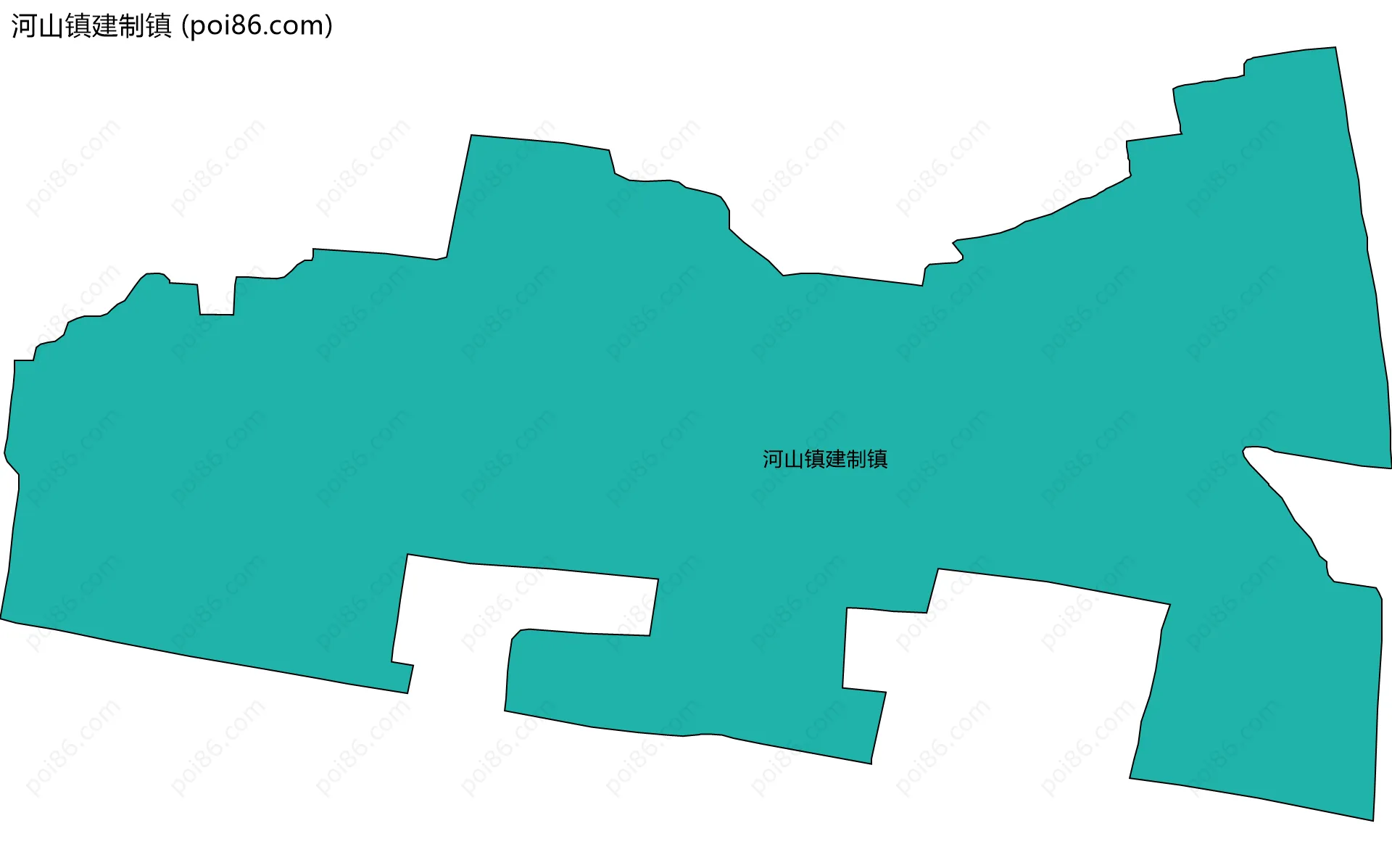 河山镇建制镇边界地图