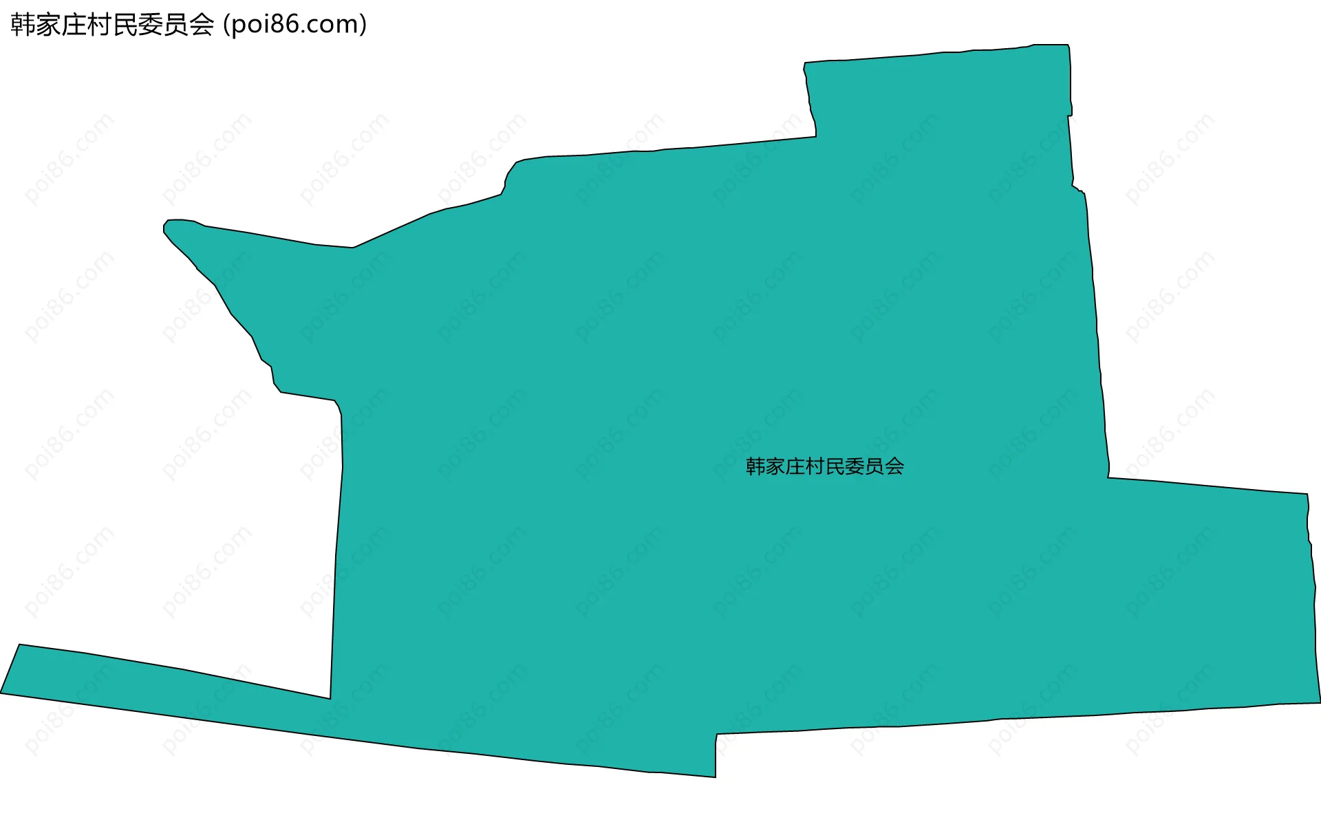韩家庄村民委员会边界地图
