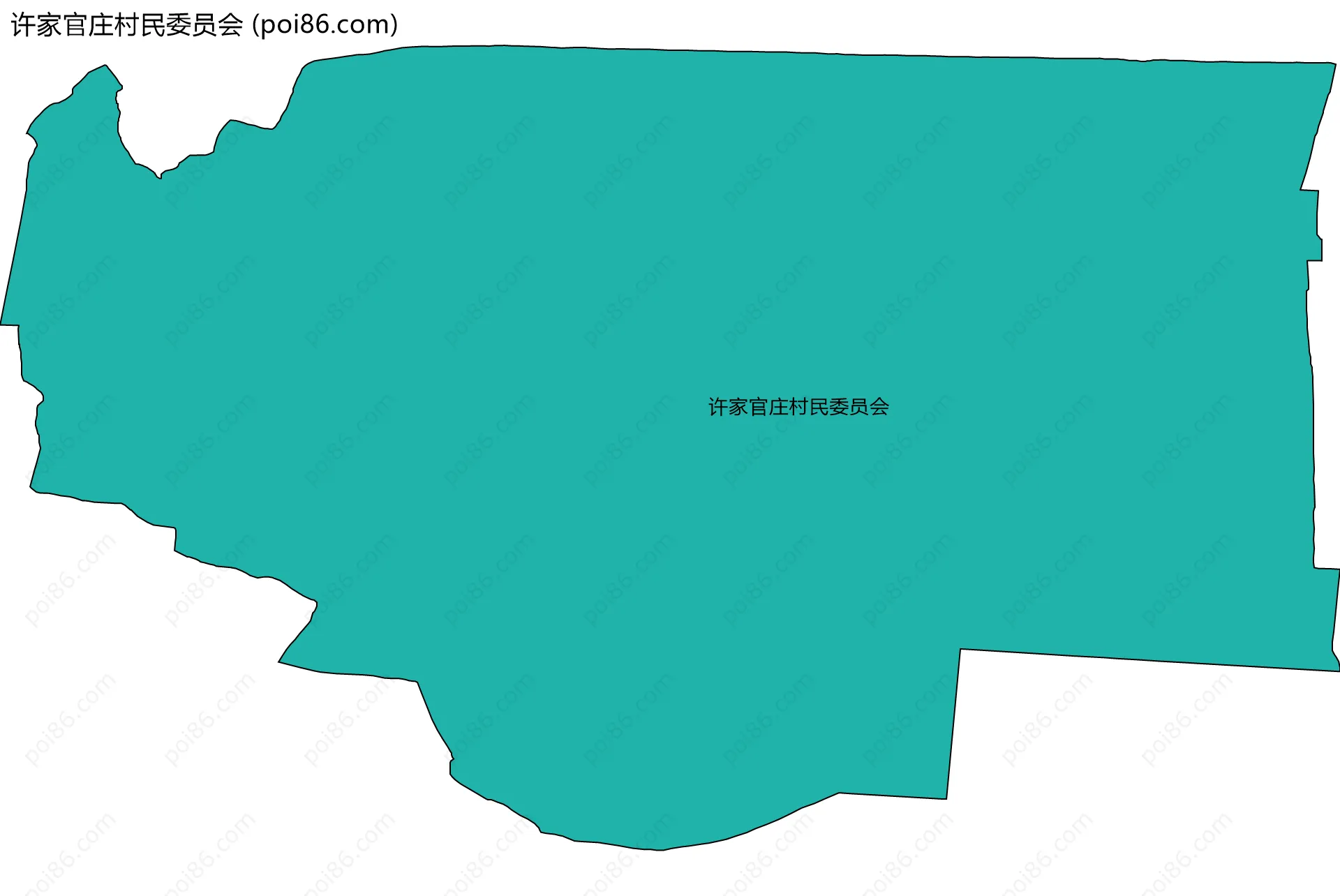 许家官庄村民委员会边界地图