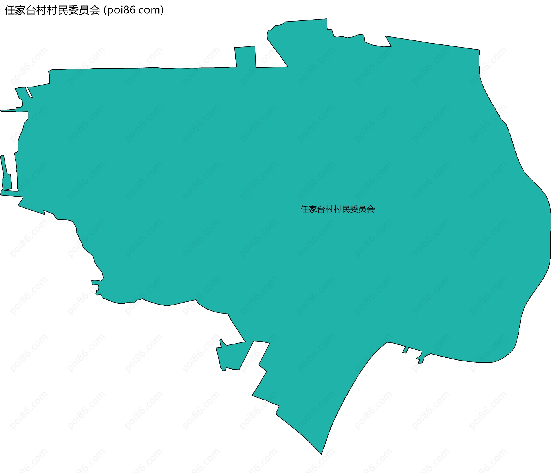 任家台村村民委员会边界地图