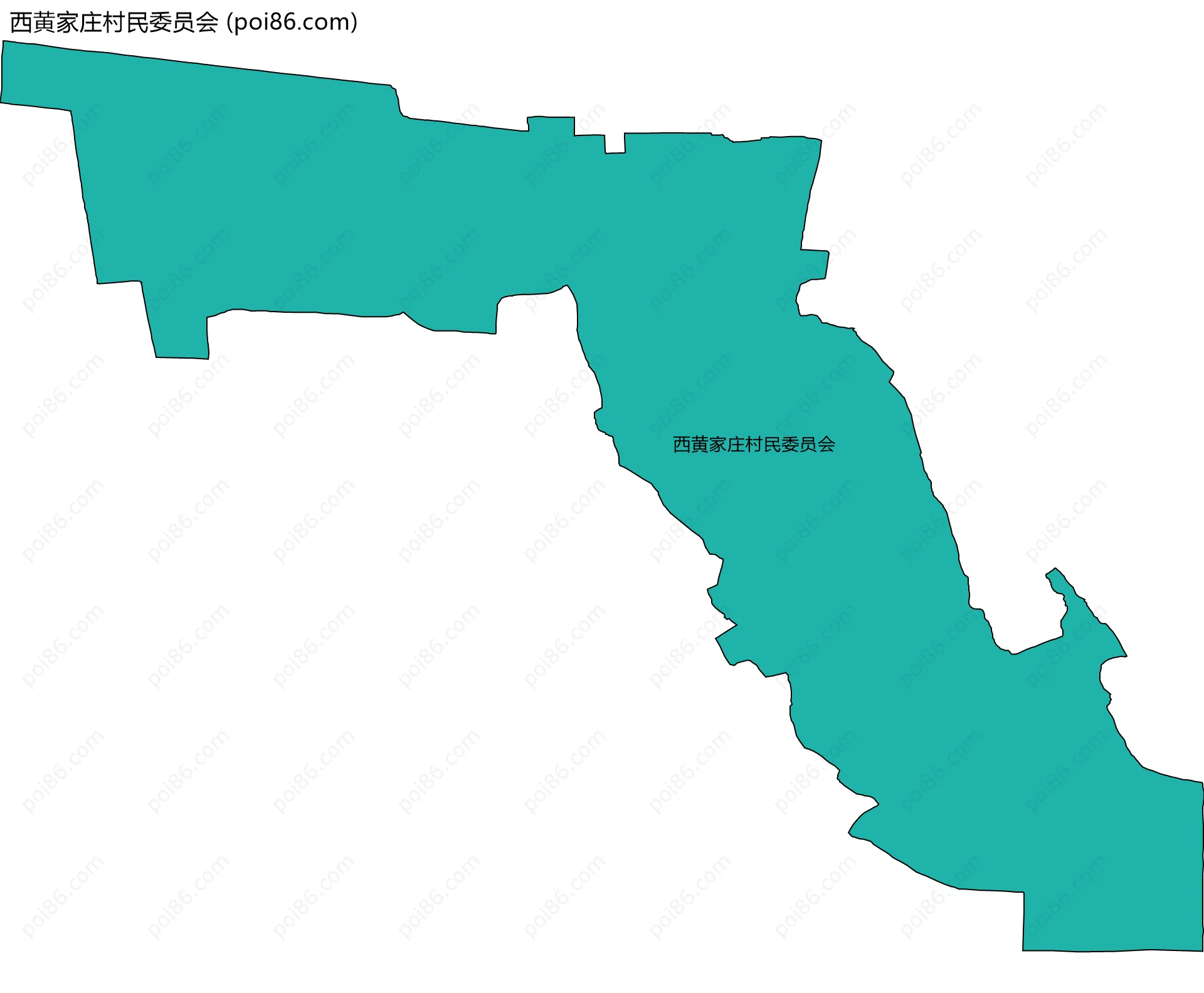 西黄家庄村民委员会边界地图