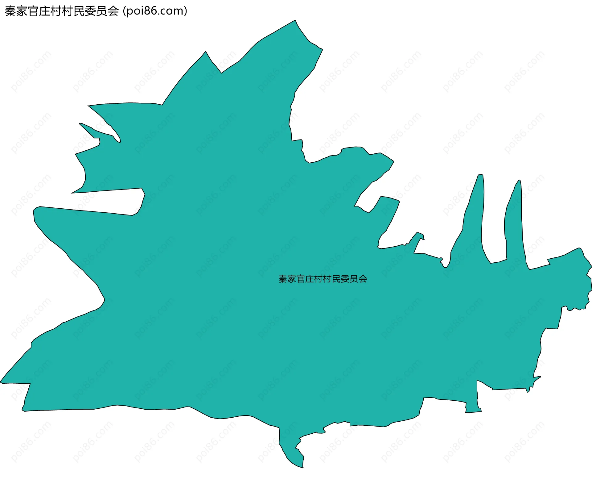 秦家官庄村村民委员会边界地图