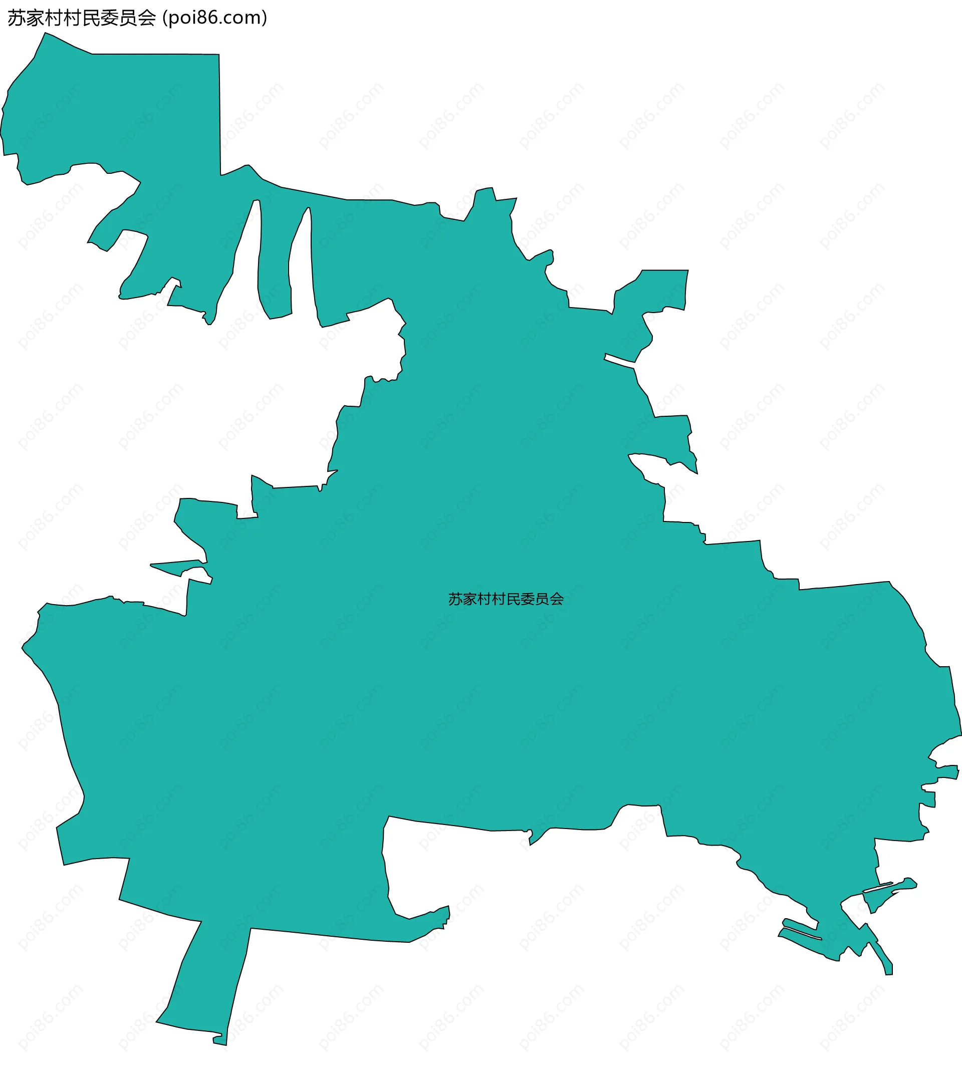 苏家村村民委员会边界地图