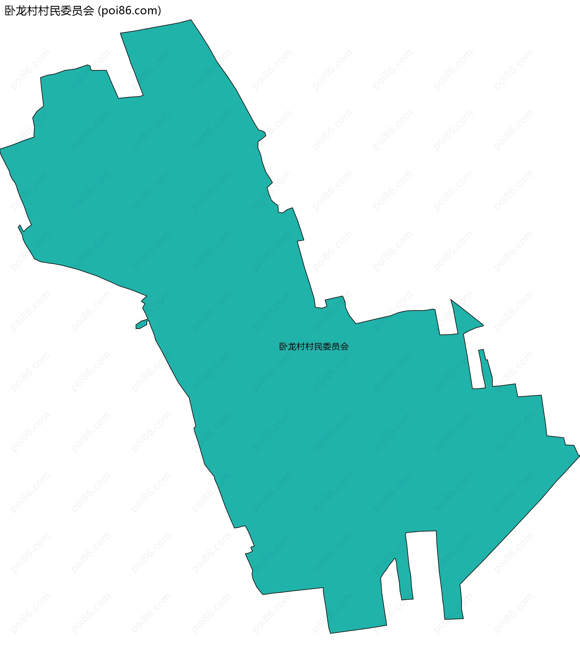 卧龙村村民委员会边界地图