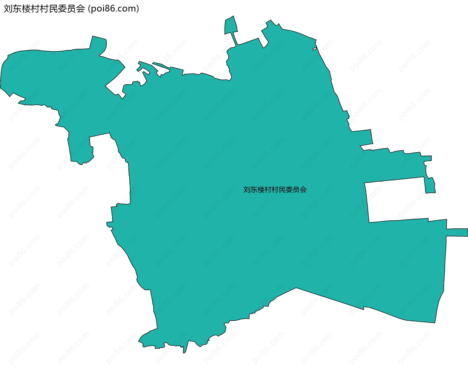 刘东楼村村民委员会边界地图