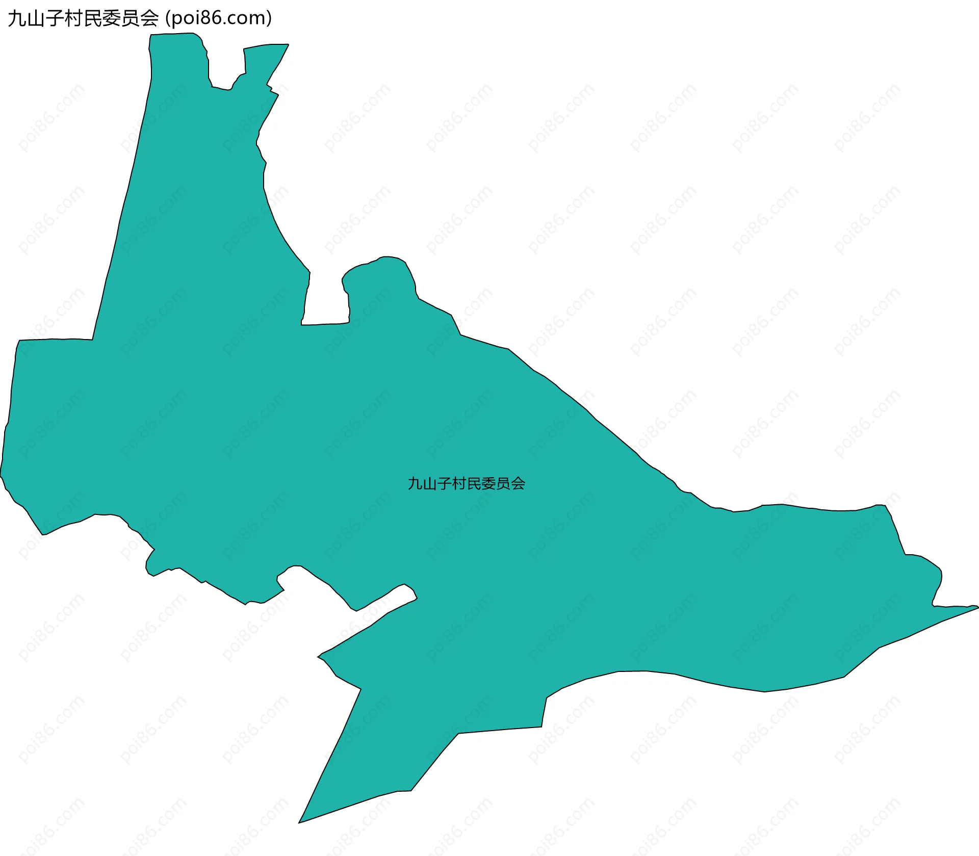 九山子村民委员会边界地图