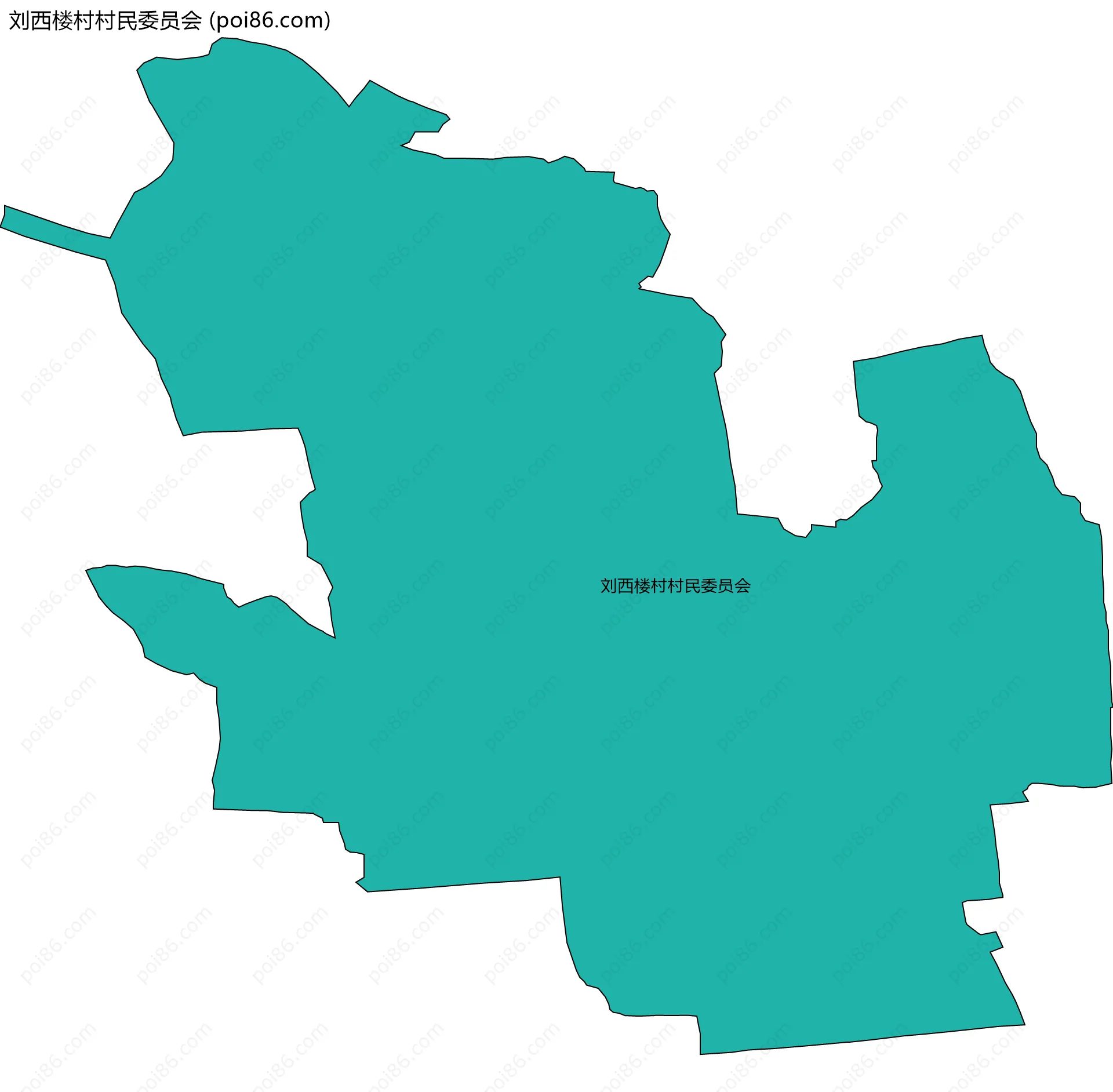 刘西楼村村民委员会边界地图