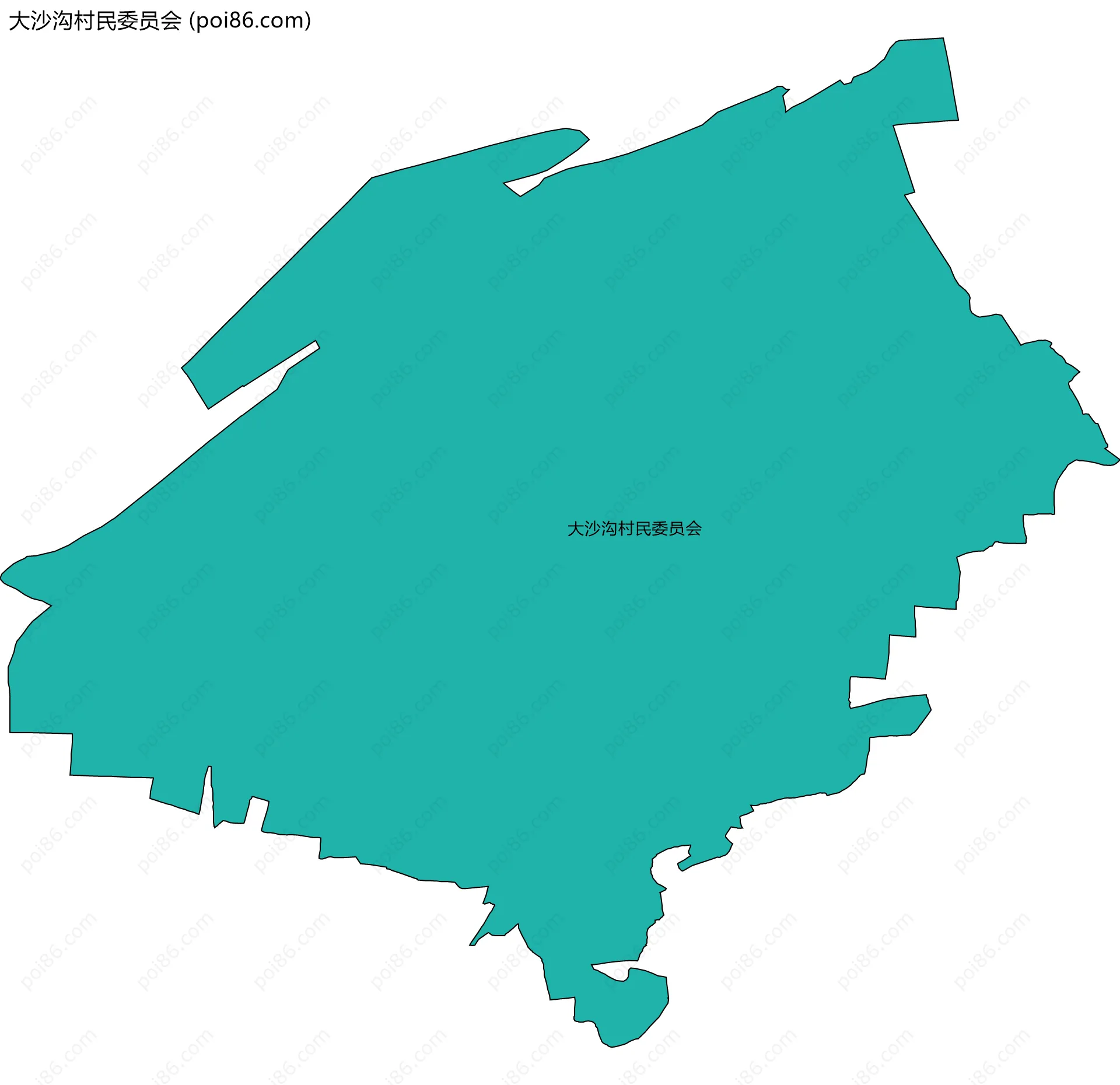 大沙沟村民委员会边界地图